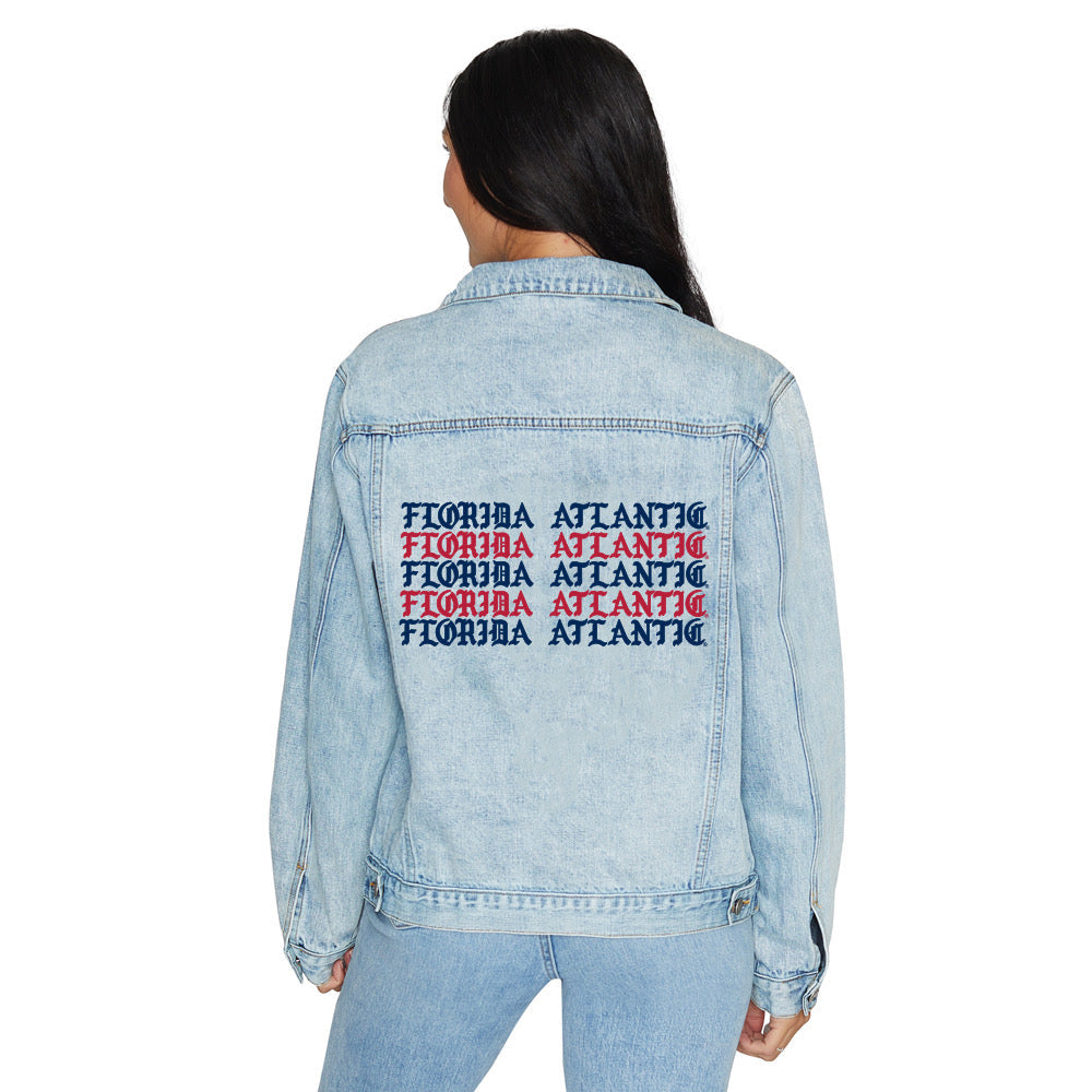 Florida Atlantic Owls Gothic Denim Jacket | lojobands