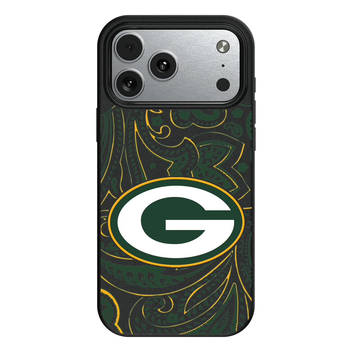 Green Bay Packers Paisley MagSafe Compatible Phone Case for Apple iPhone 9
