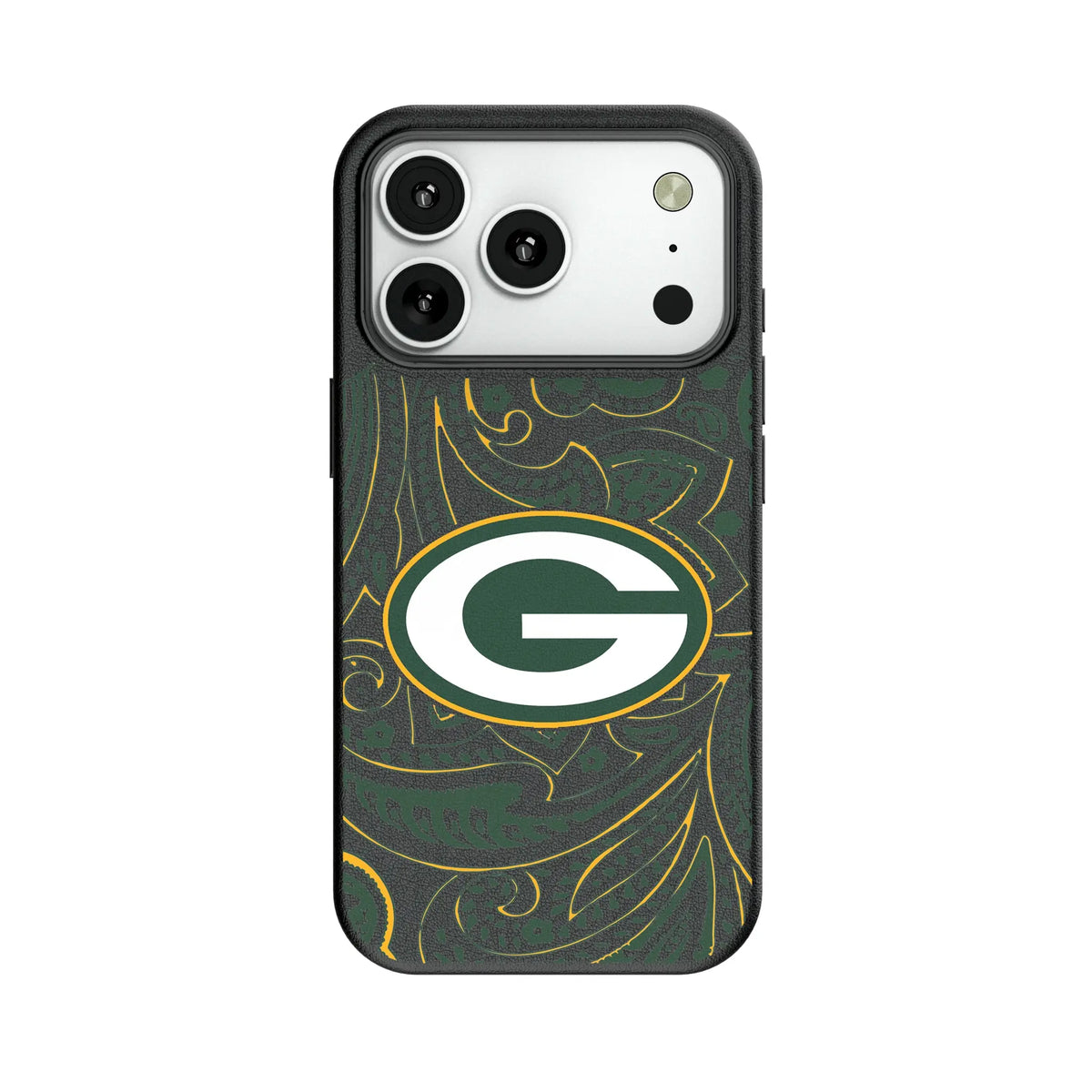 Green Bay Packers Paisley MagSafe Compatible Phone Case for Apple iPhone 10