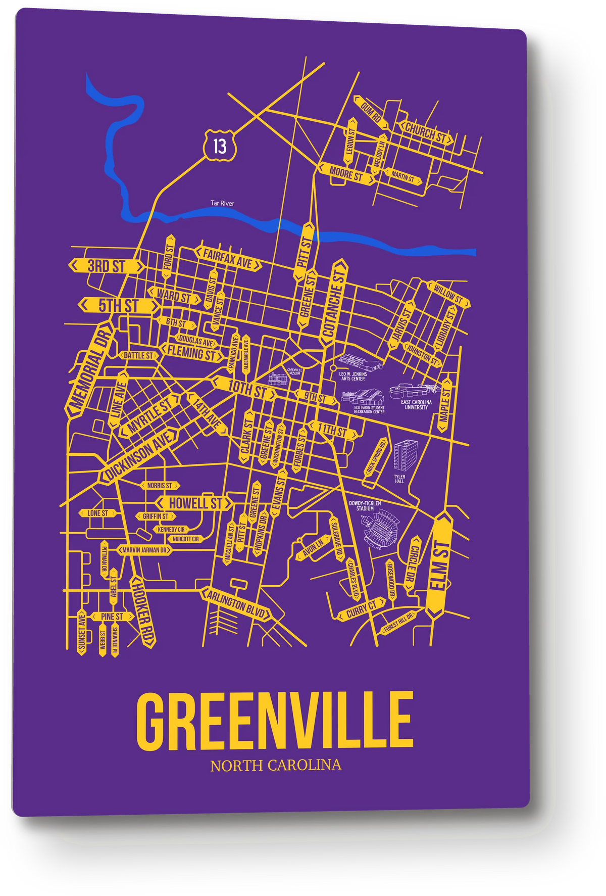 Greenville, North Carolina street map 1
