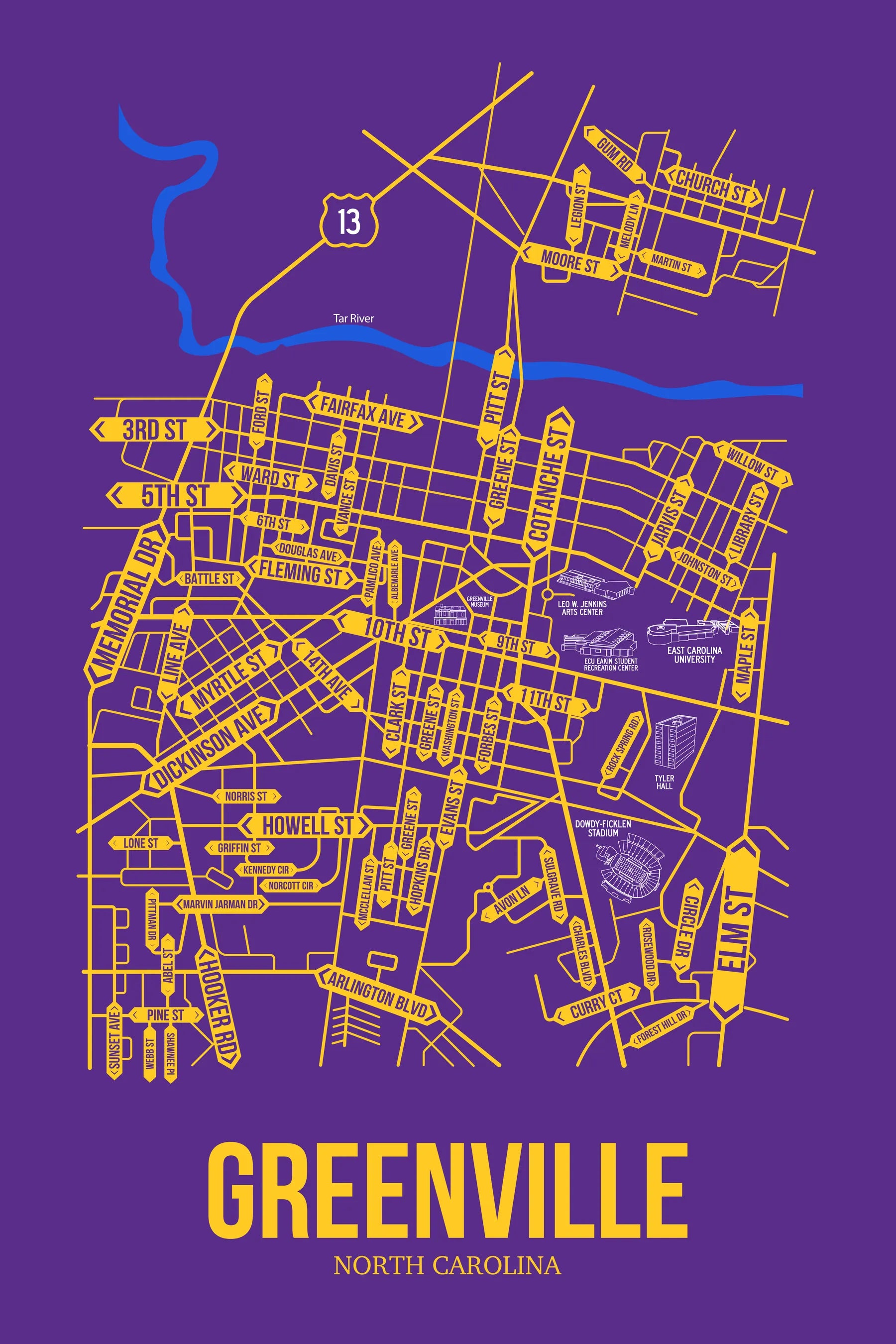 Greenville, North Carolina street map 7