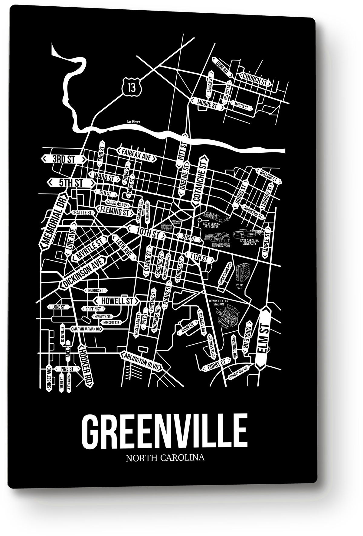 Greenville, North Carolina street map 9