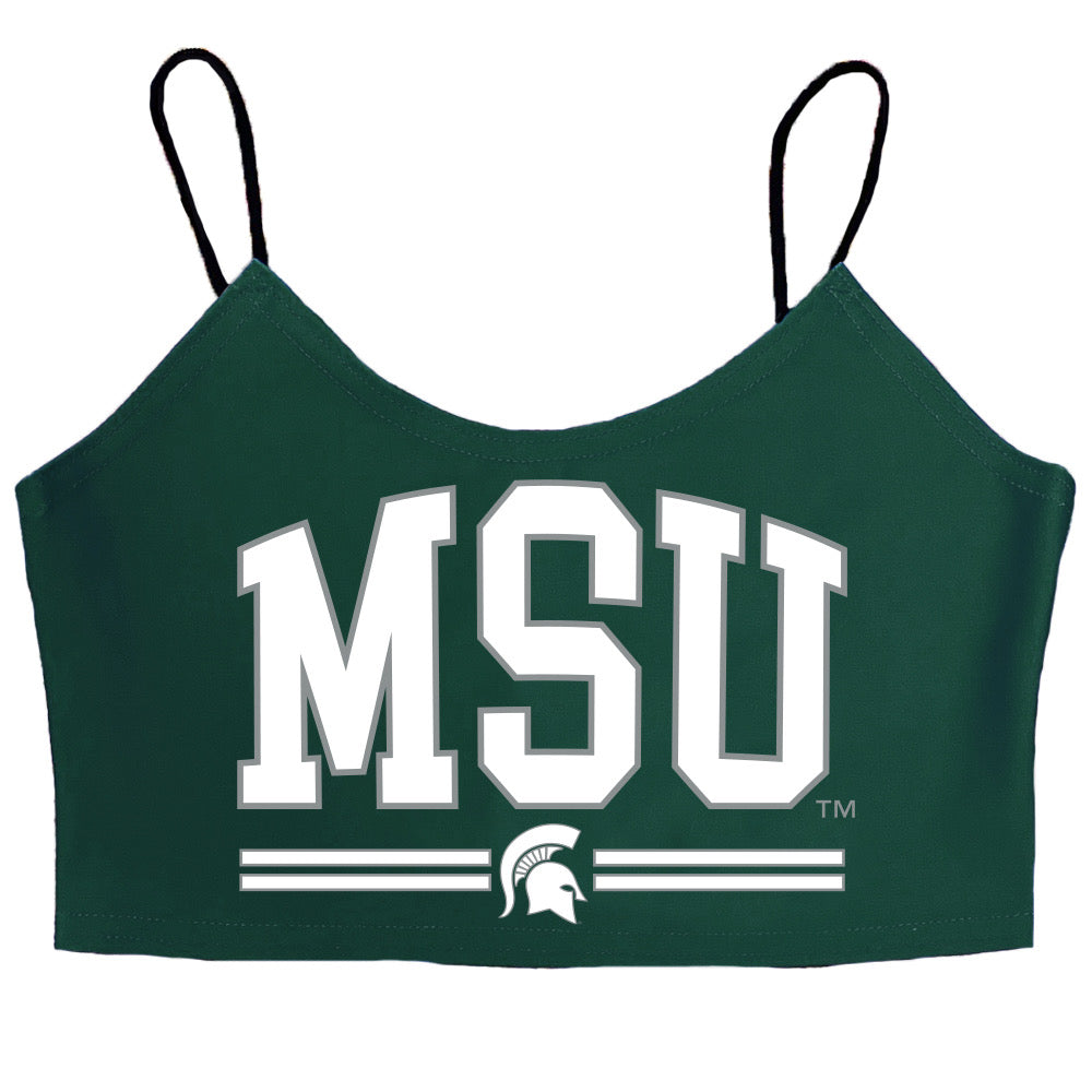 Michigan State Green Spaghetti Tank | lojobands 5