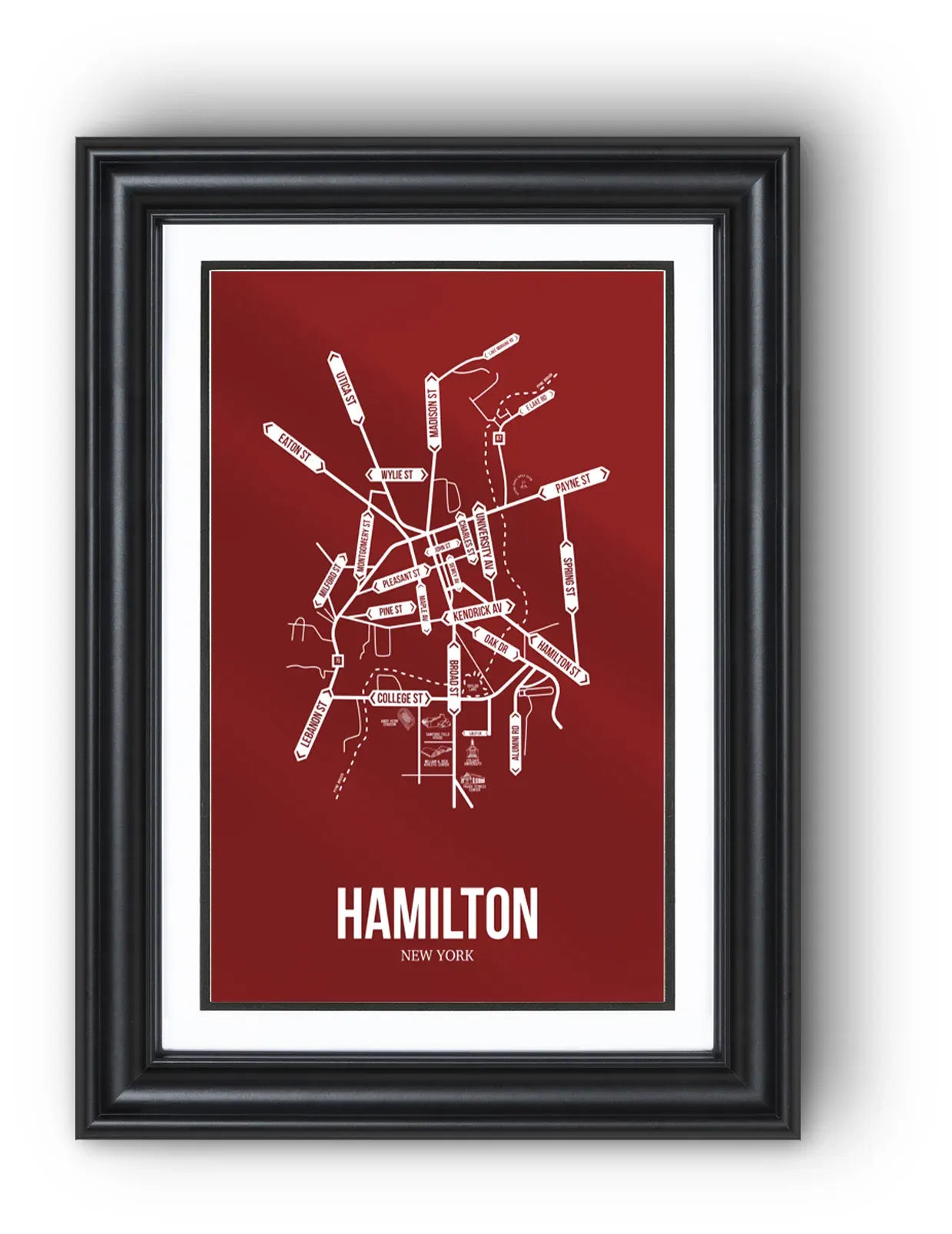 Hamilton, New York street map 13