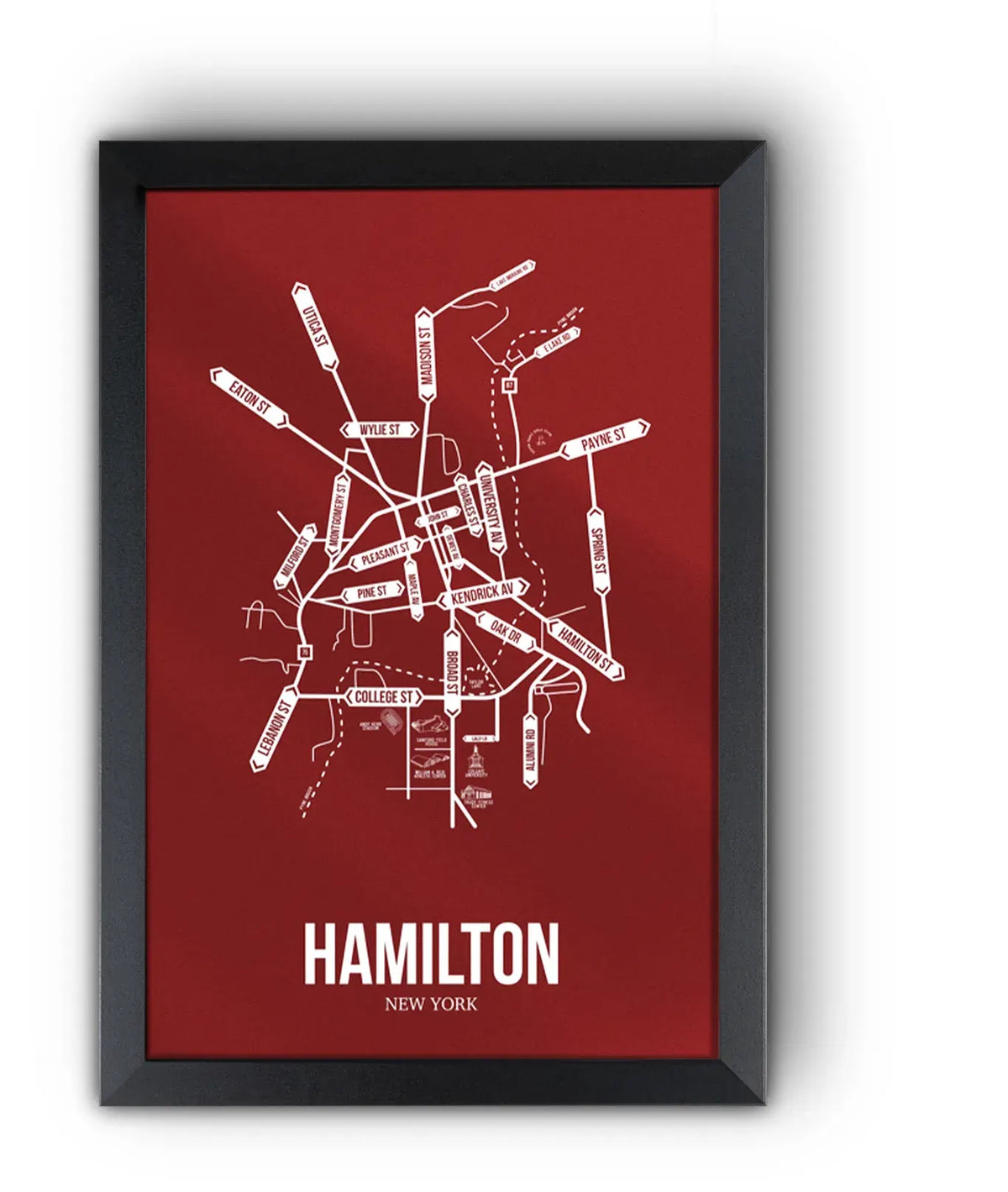 Hamilton, New York street map 10