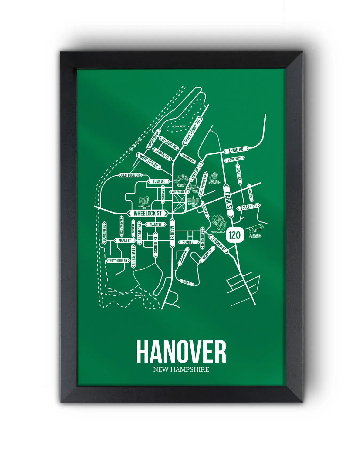Hanover, New Hampshire street map 10