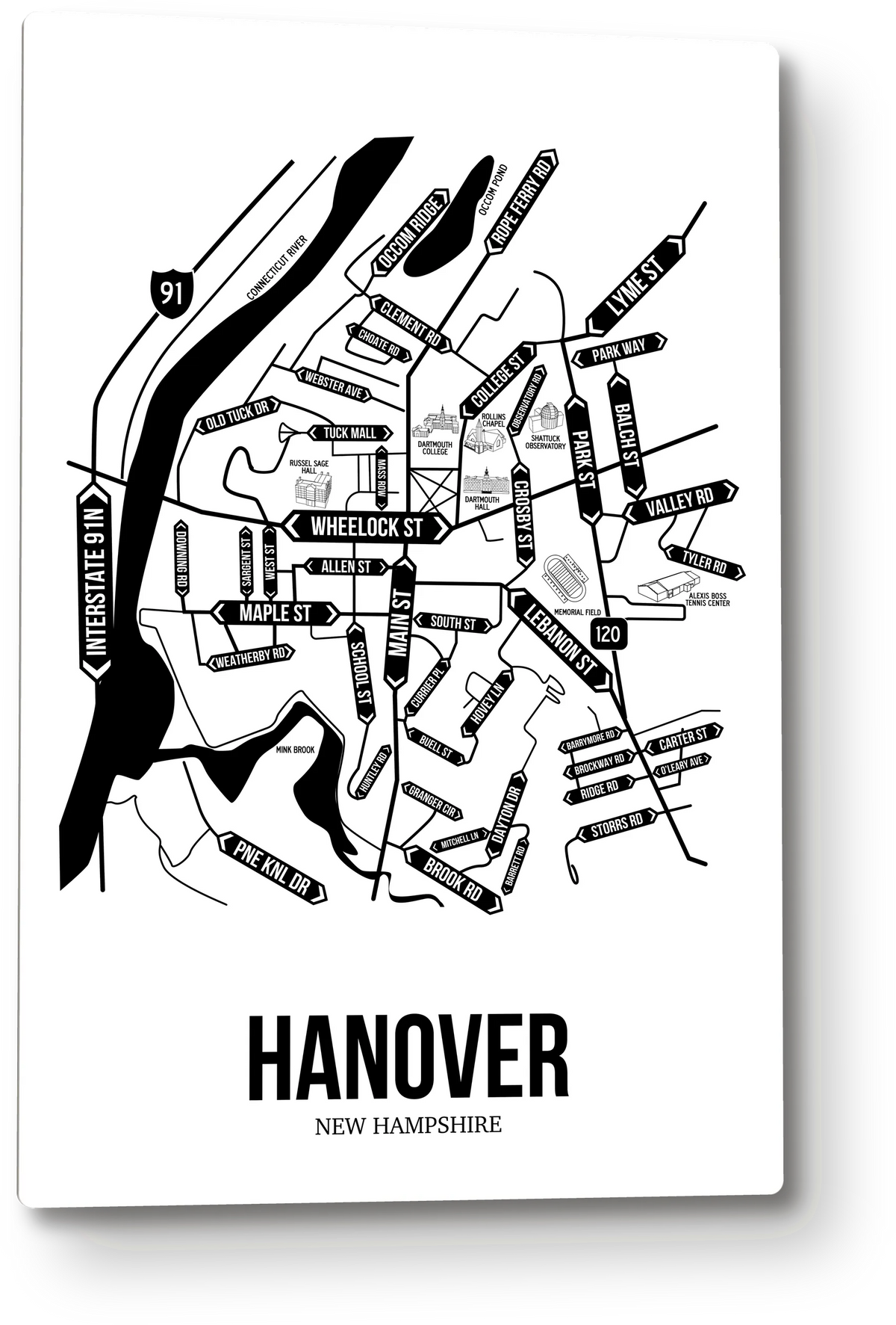 Hanover, New Hampshire street map 8