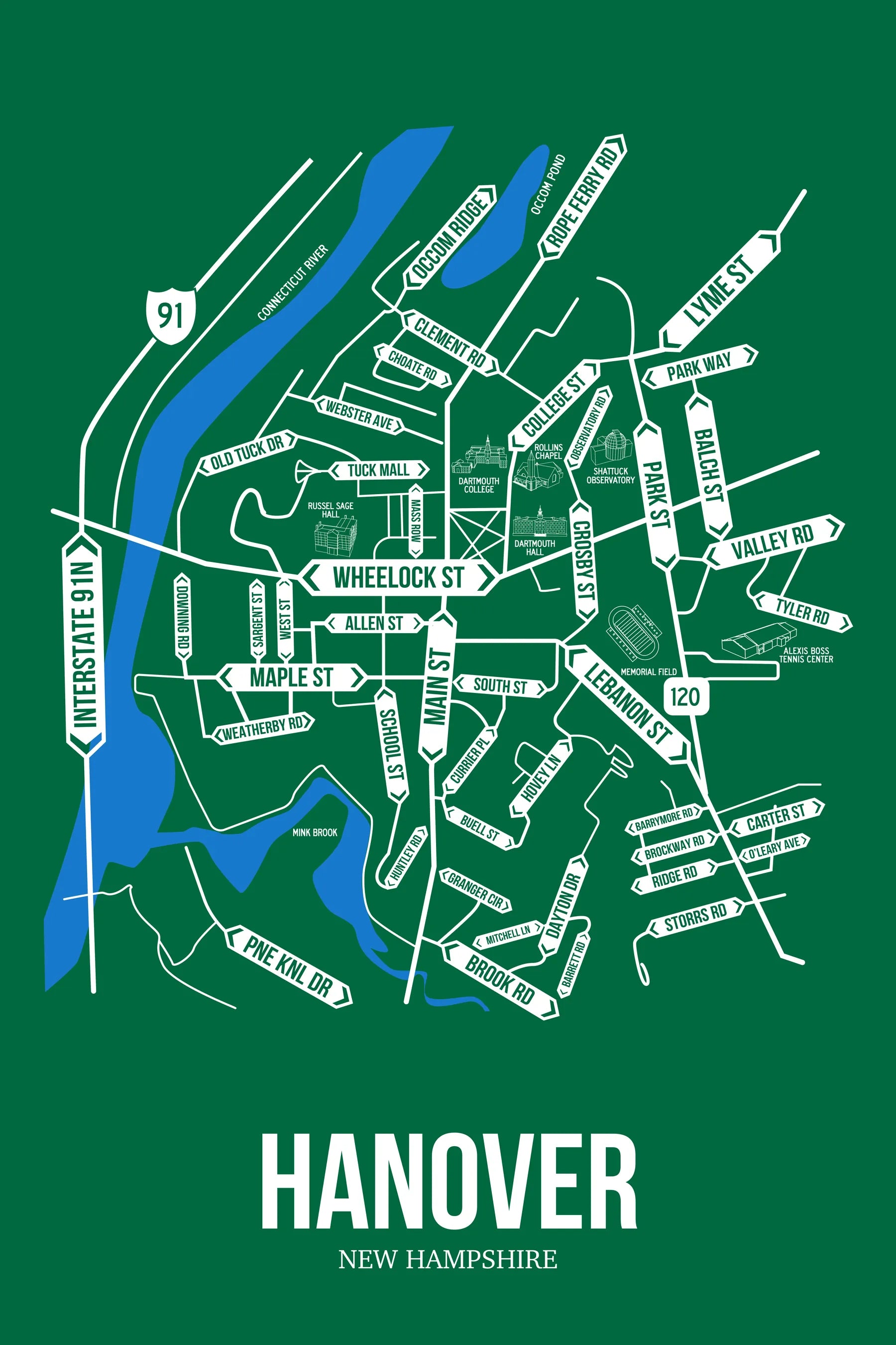 Hanover, New Hampshire street map 7
