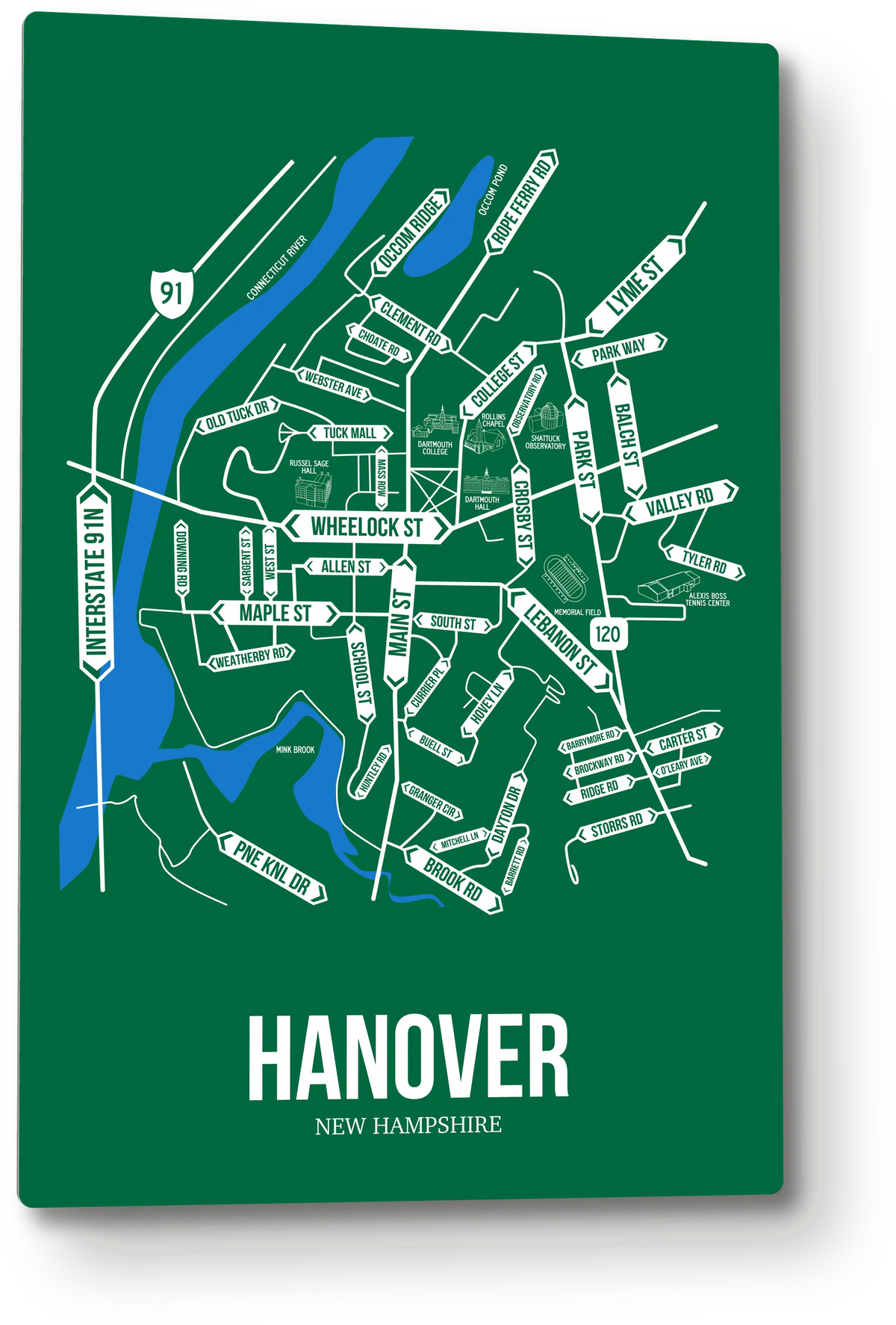 Hanover, New Hampshire street map 1