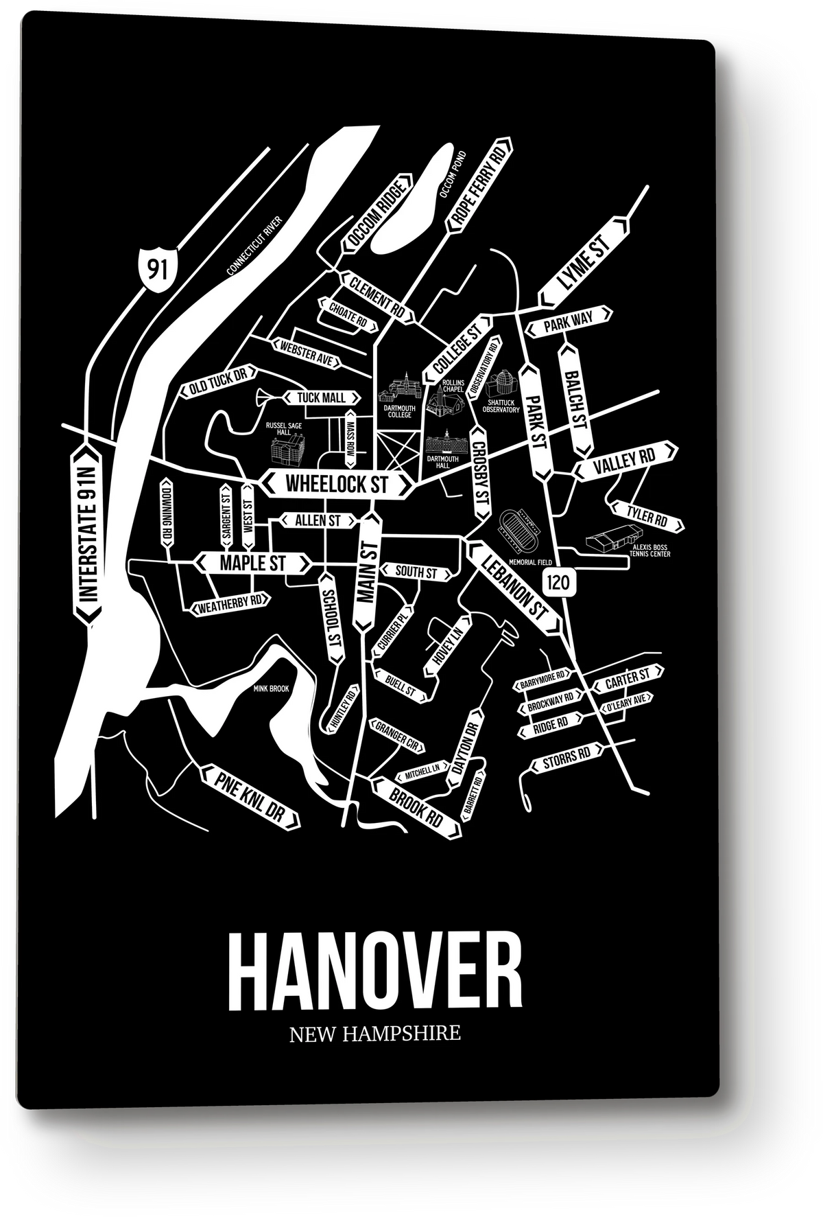 Hanover, New Hampshire street map 9