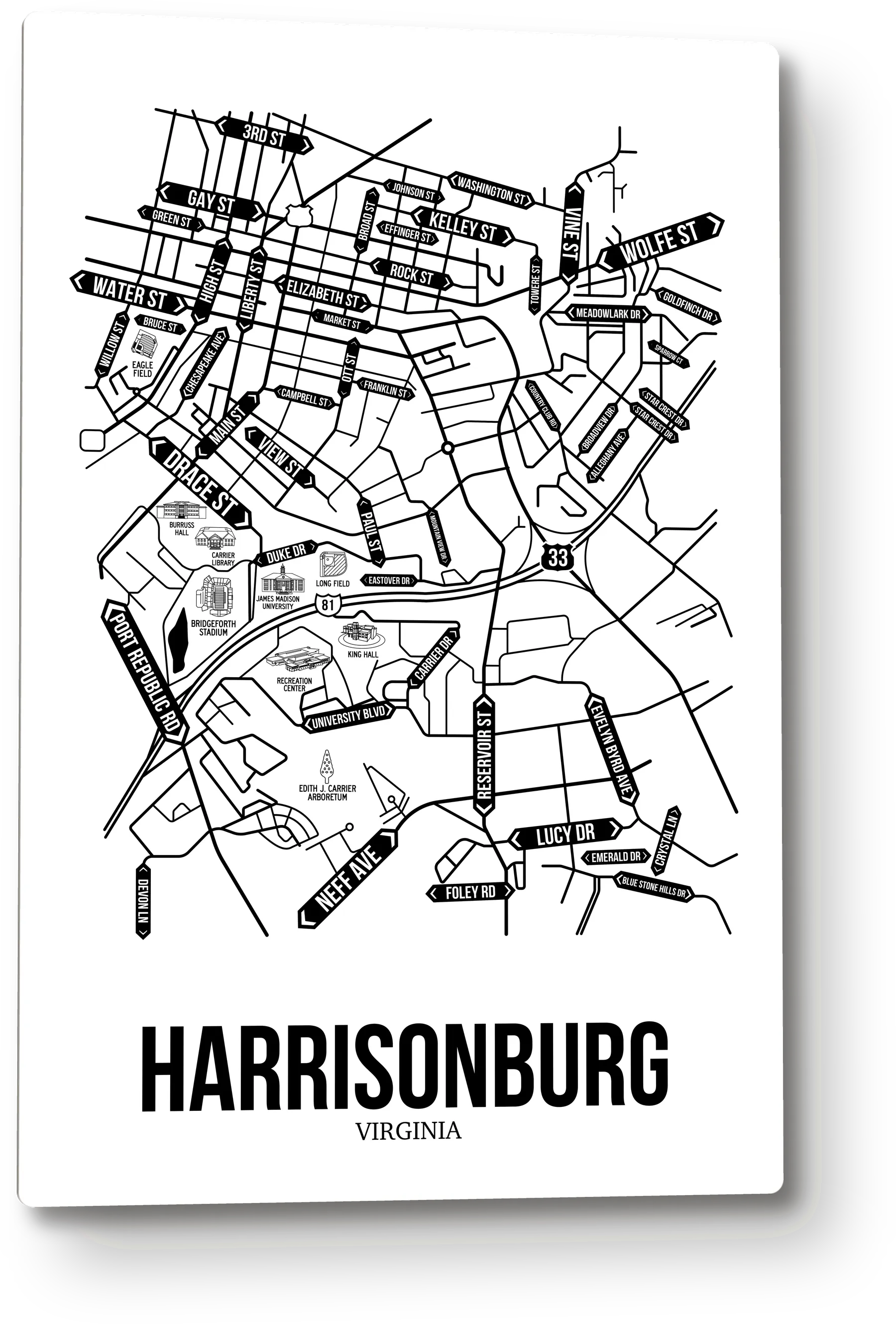 Harrisonburg, Virginia street map 4