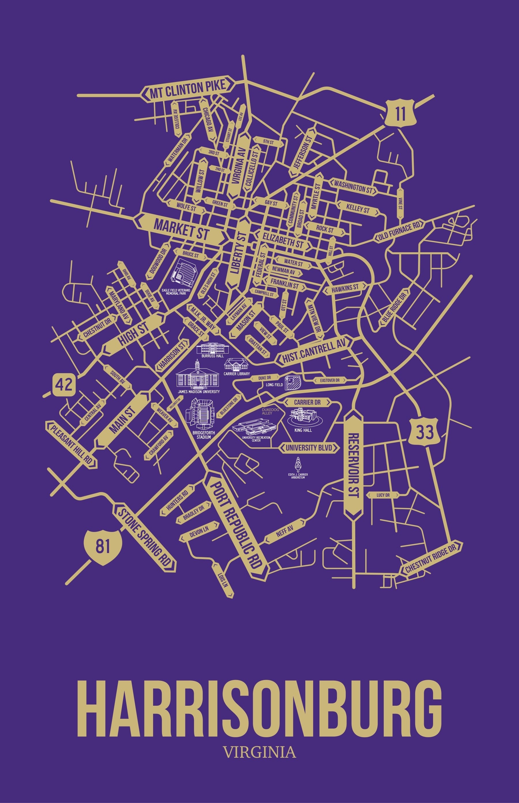 Harrisonburg, Virginia street map 6