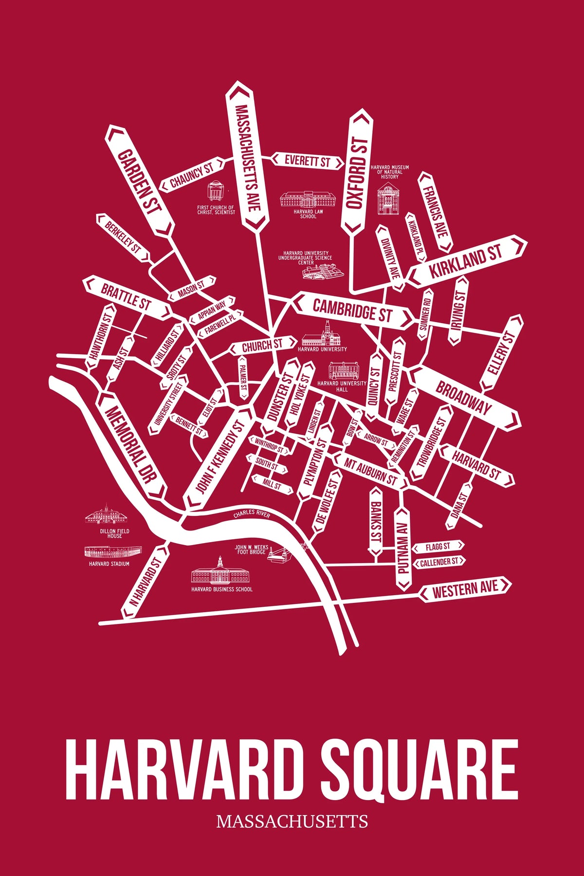 Harvard Square, Cambridge, MA street map 7