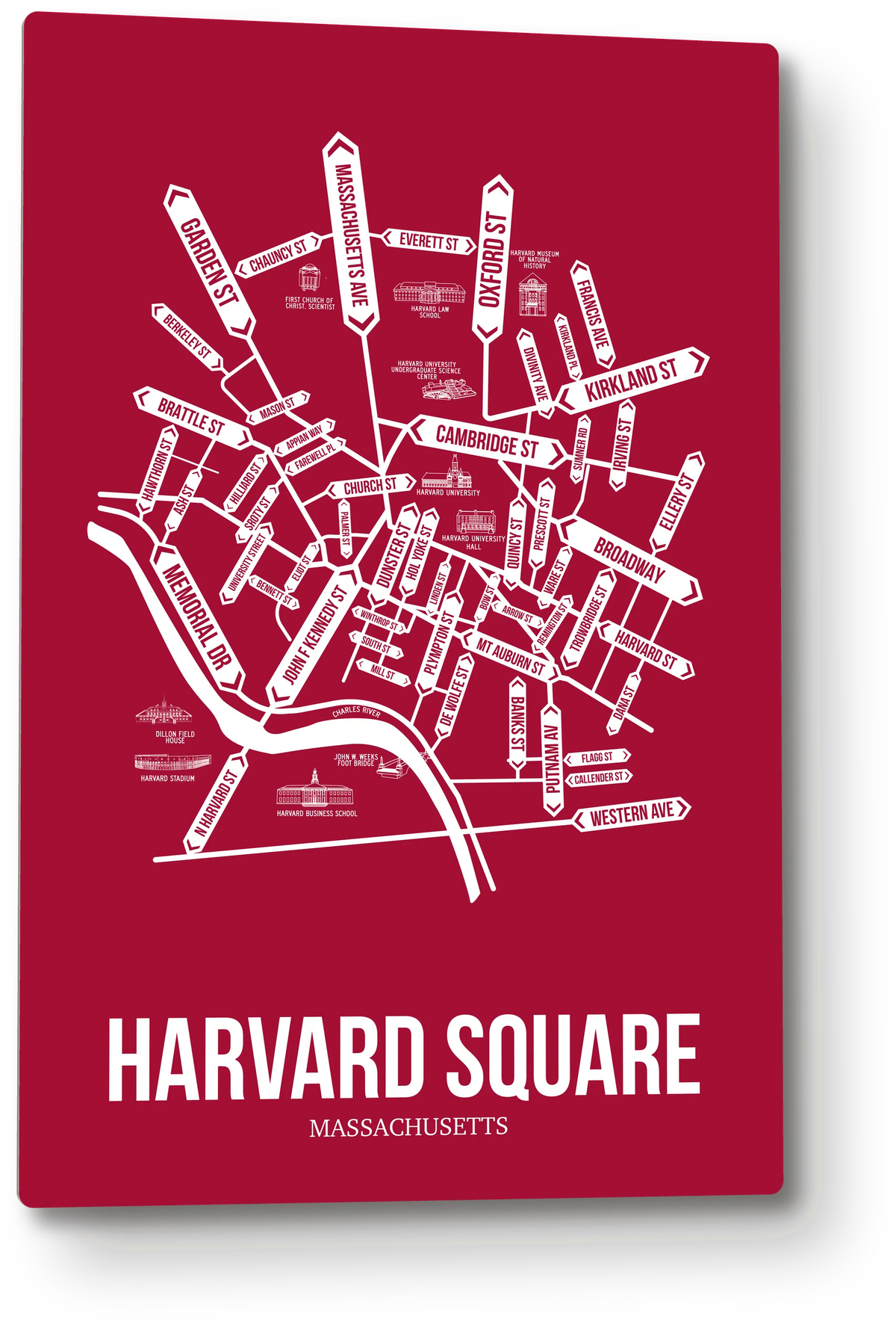 Harvard Square, Cambridge, MA street map 1