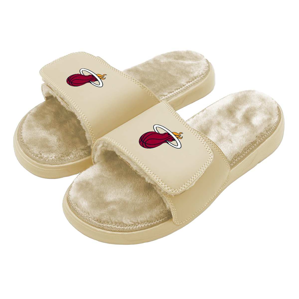 Miami Heat Primary Fur Slides 3