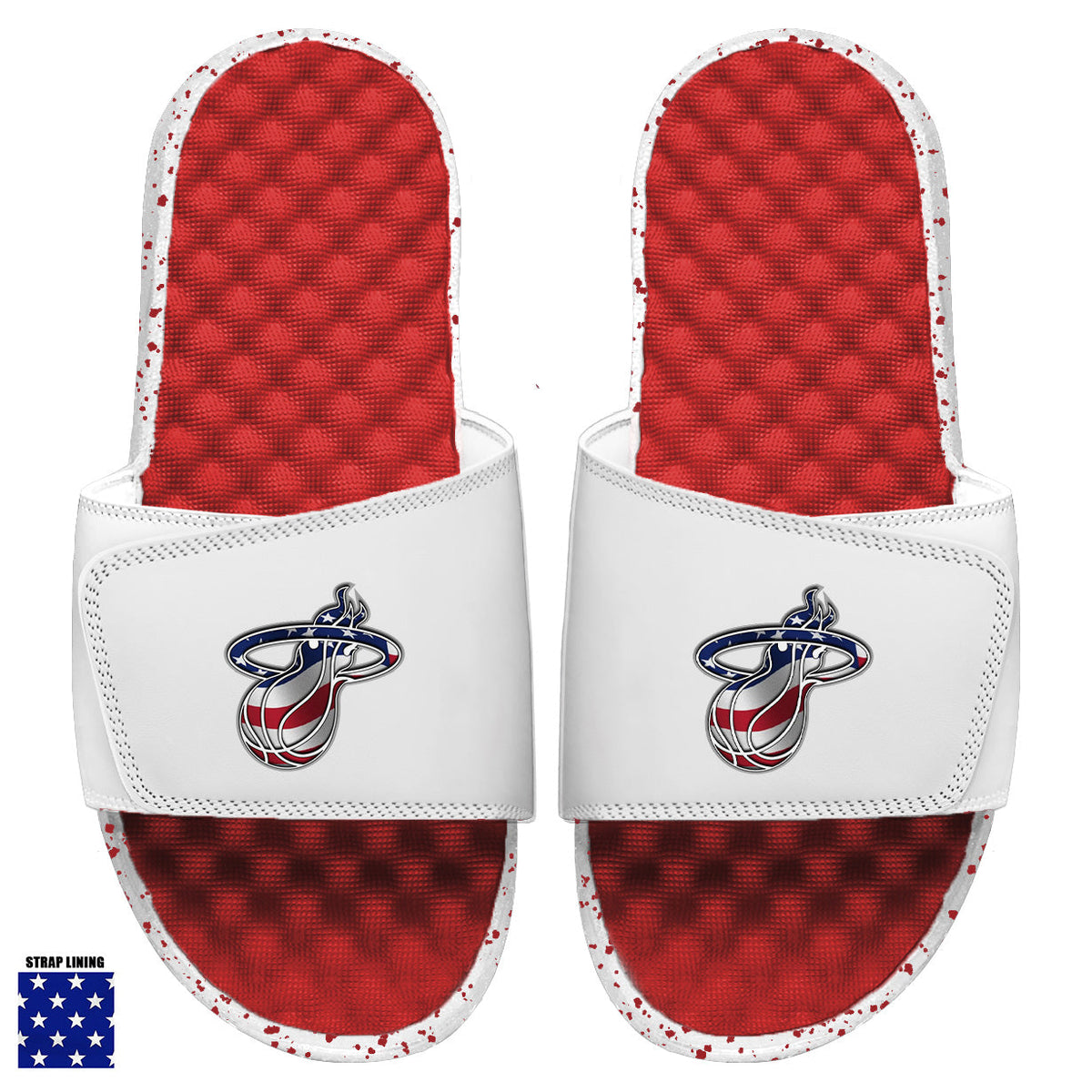 Miami Heat Red Americana Slides 2