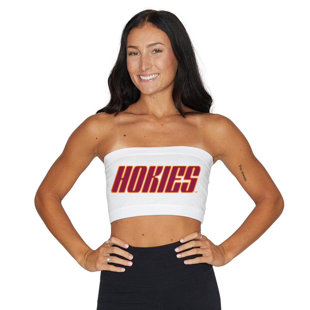 Virginia Tech Hokies White Bandeau Top | lojobands