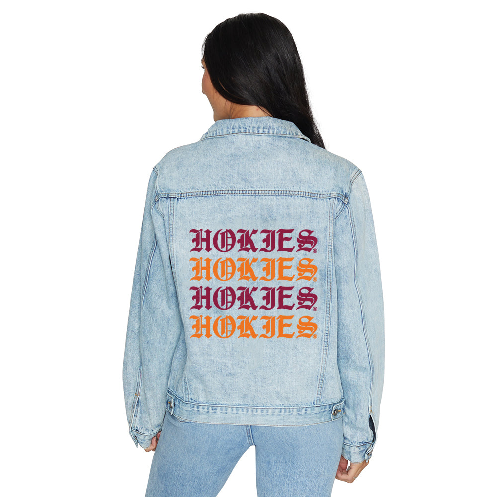 Virginia Tech Gothic Denim Jacket | lojobands 1