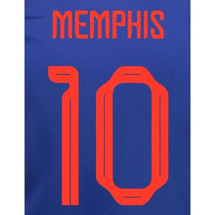 Netherlands 2022-23 Away Memphis #10 Jersey Name Set 1