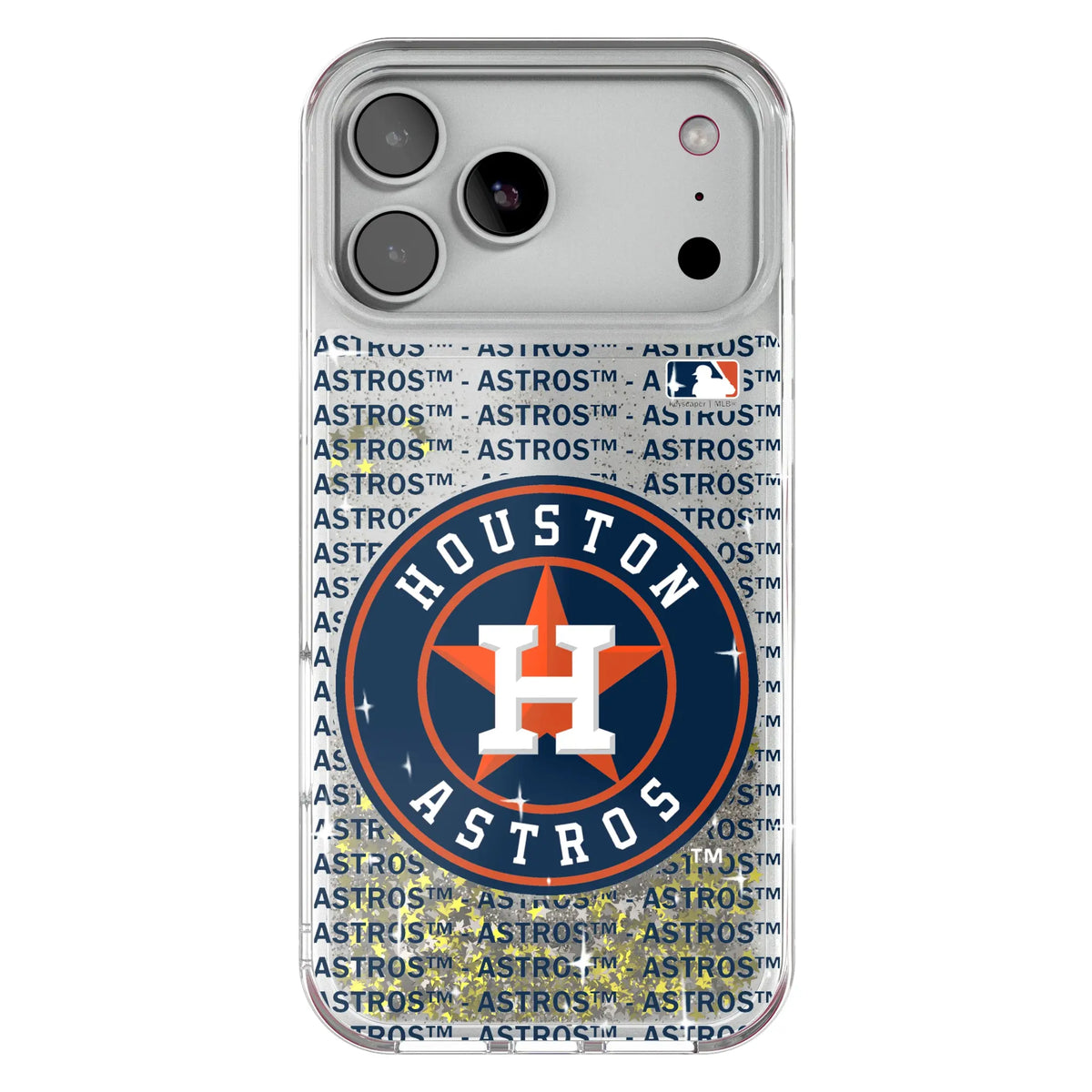 Houston Astros Text Backdrop Glitter Phone Case 20