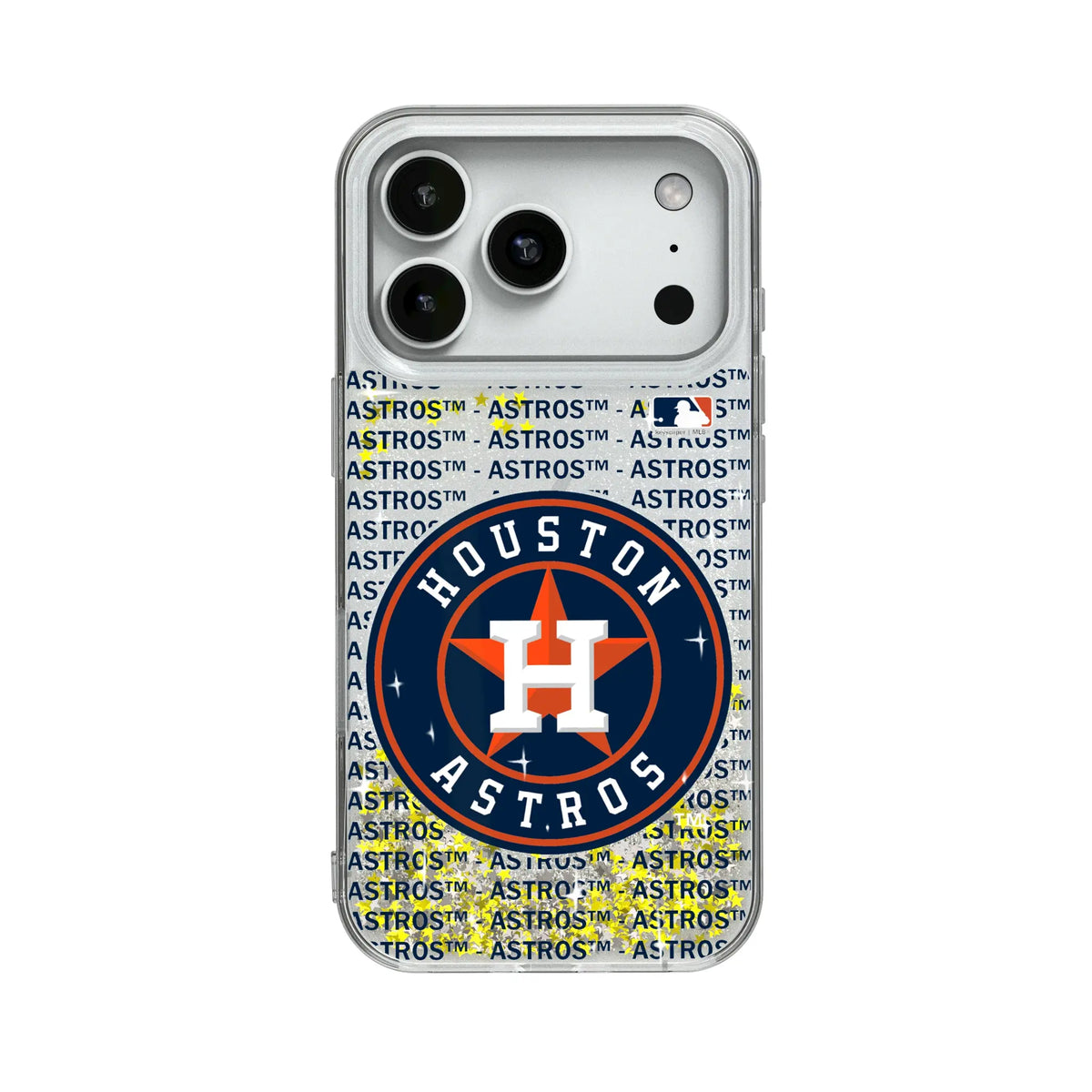 Houston Astros Text Backdrop Glitter Phone Case 19