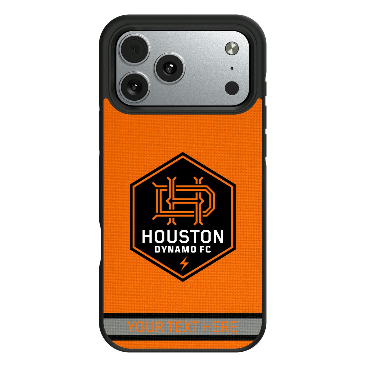 Houston Dynamo Personalized Stripe Bump Phone Case for Apple iPhone 12