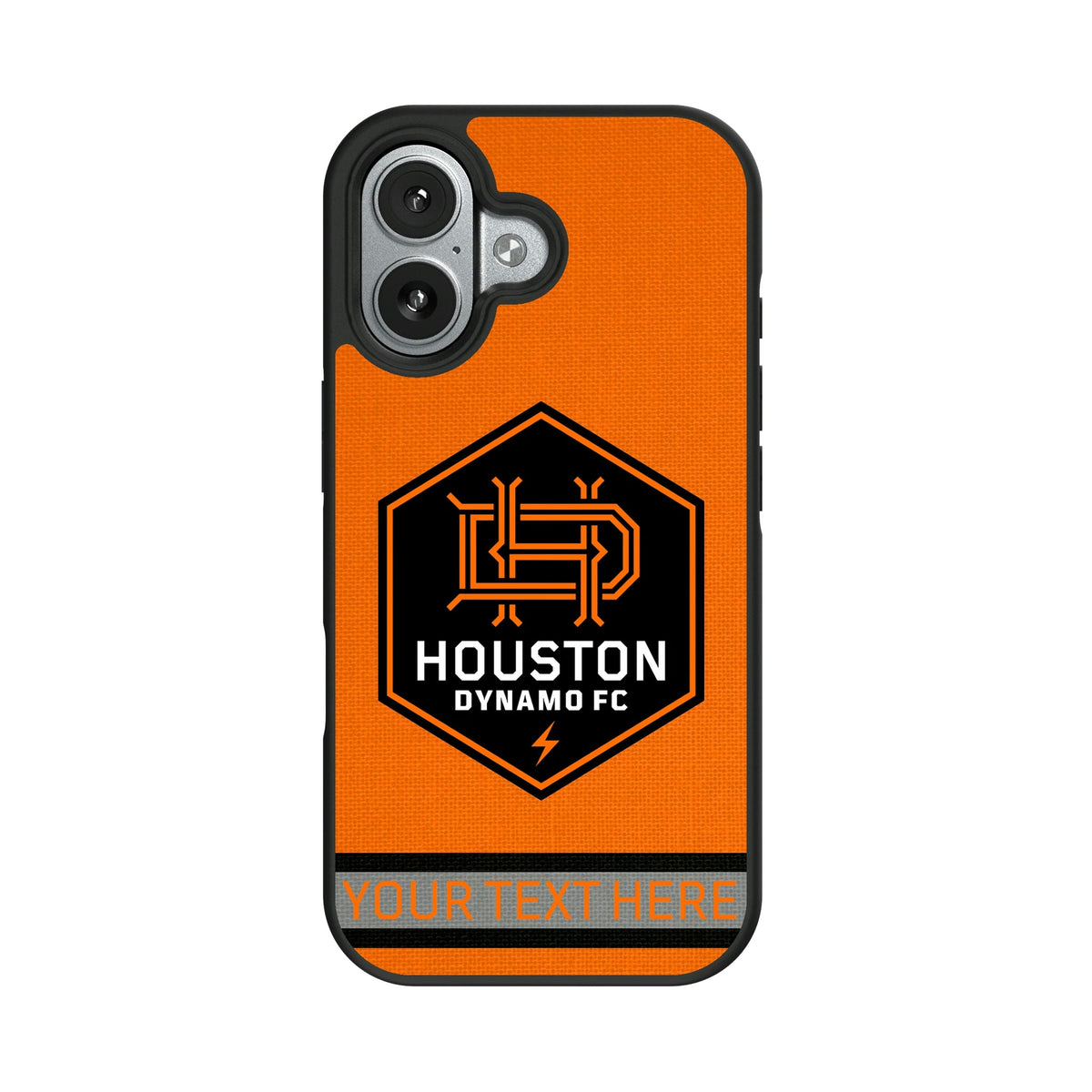 Houston Dynamo Personalized Stripe Bump Phone Case for Apple iPhone 9