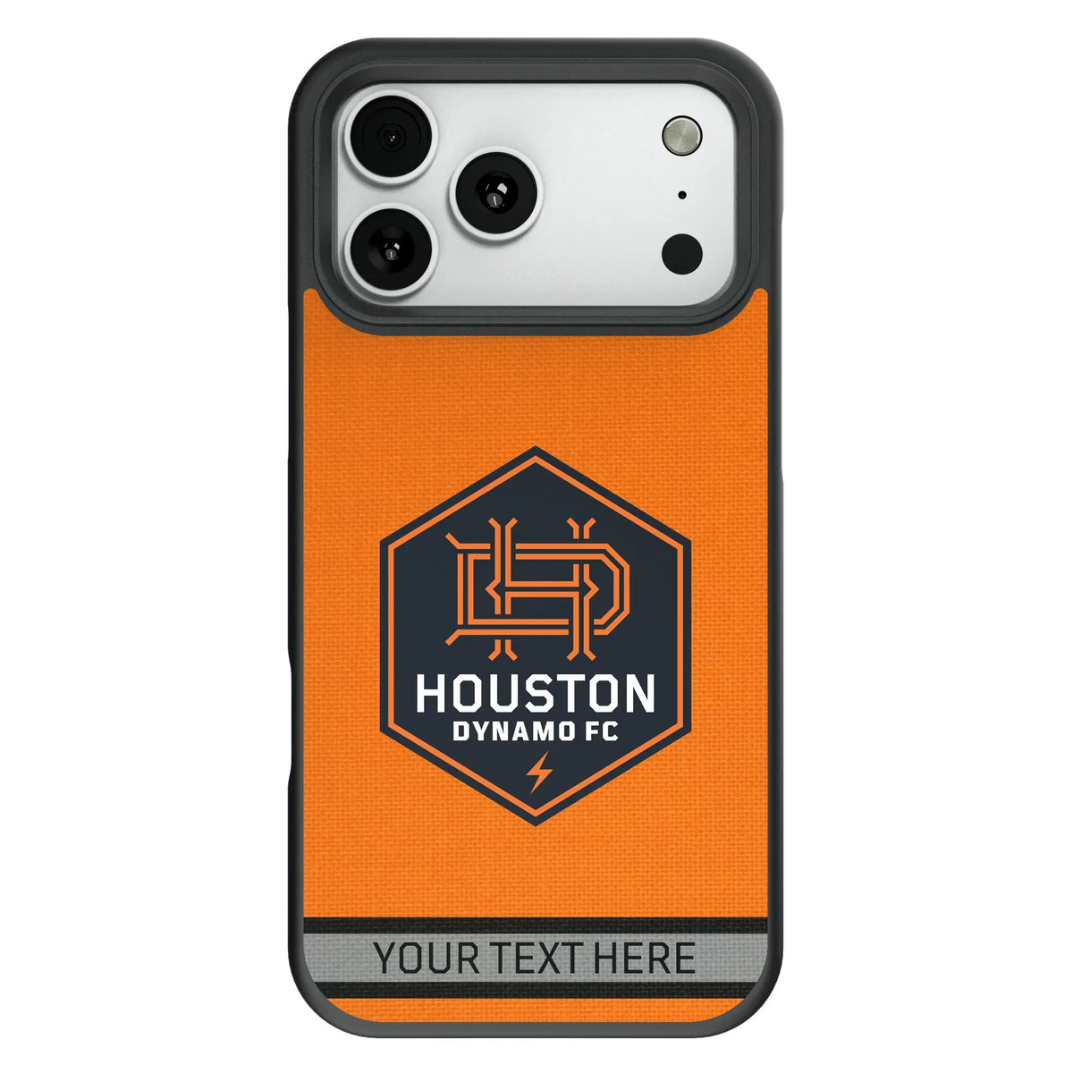 Houston Dynamo Personalized Stripe Bump Phone Case for Apple iPhone 13
