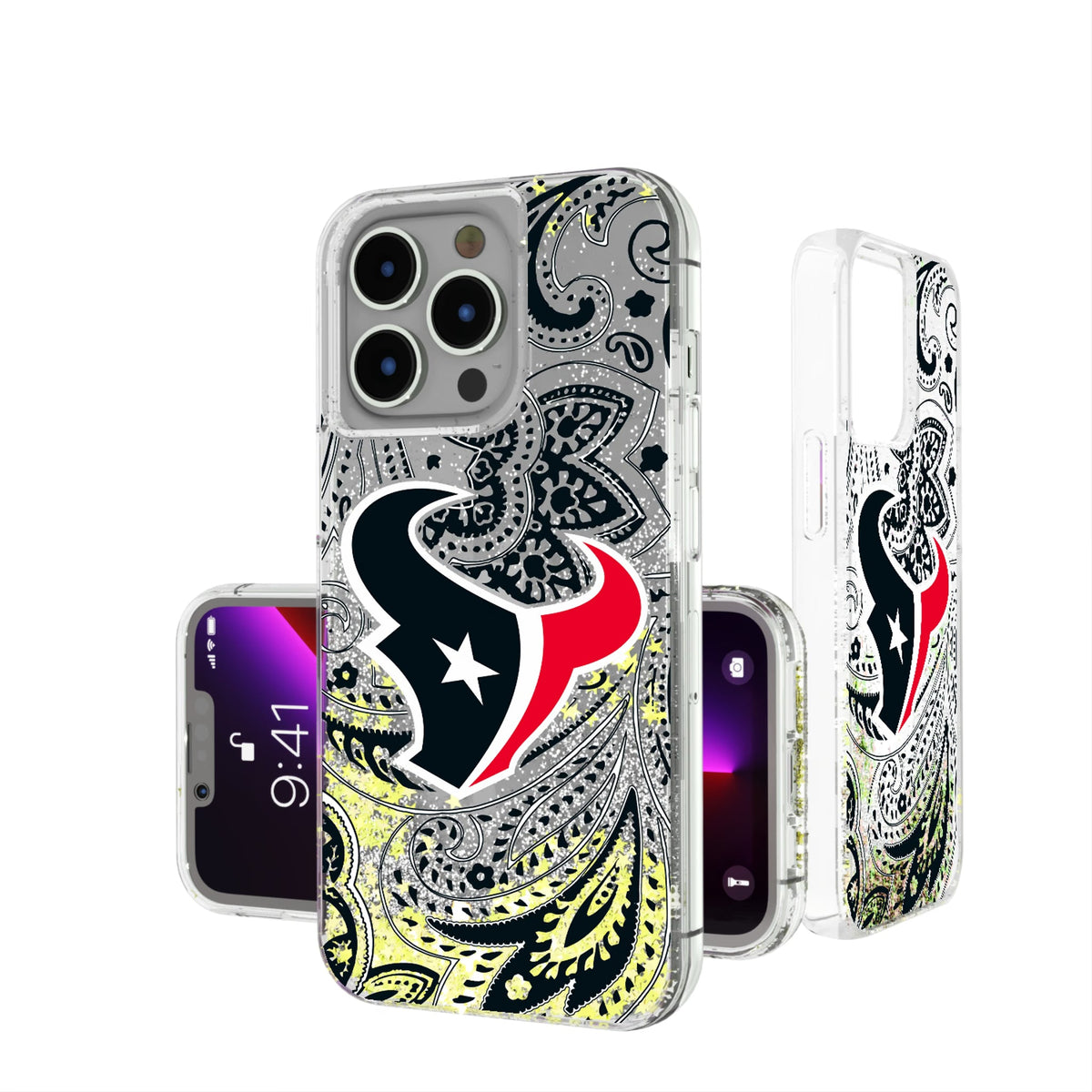 Houston Texans Paisley Glitter Phone Case 10