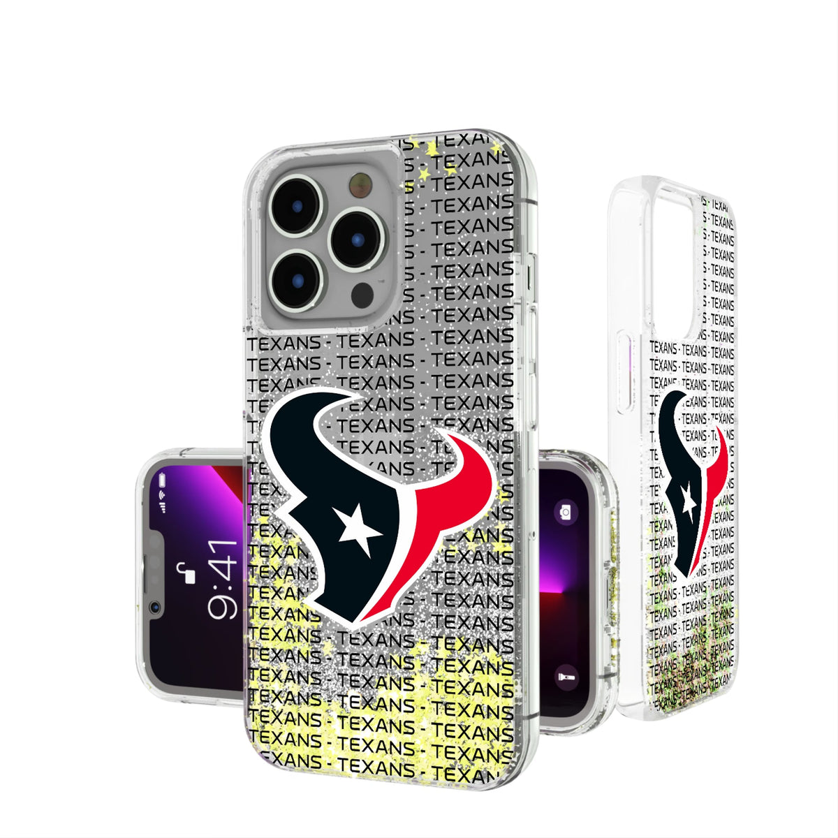 Houston Texans Text Backdrop Glitter Phone Case 10