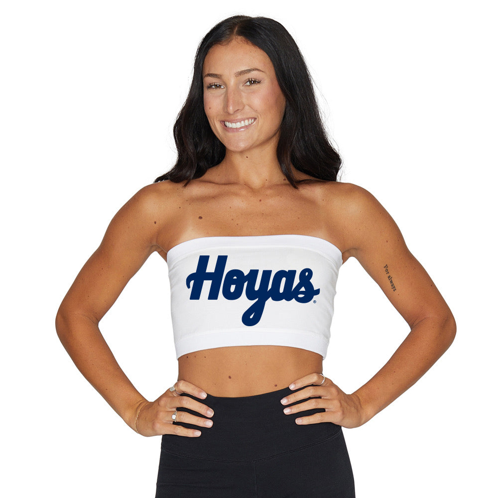 Georgetown Hoyas White Bandeau Top | lojobands