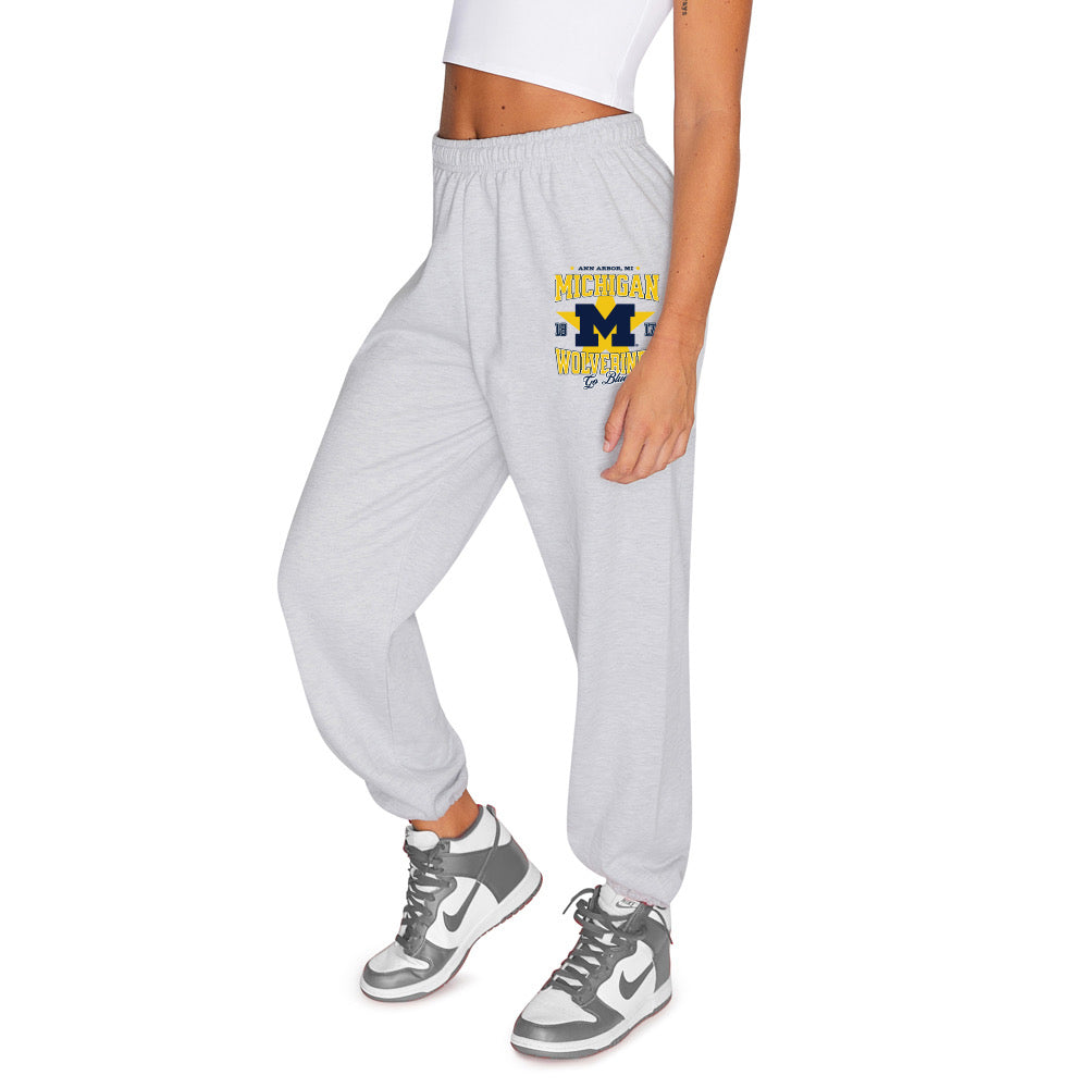 University of Michigan Gray Sweatpants | lojobands