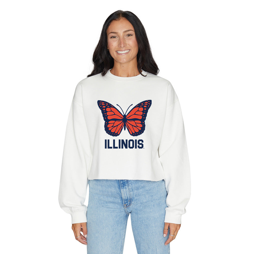 Illinois Fighting Illini Butterfly Crewneck | lojobands