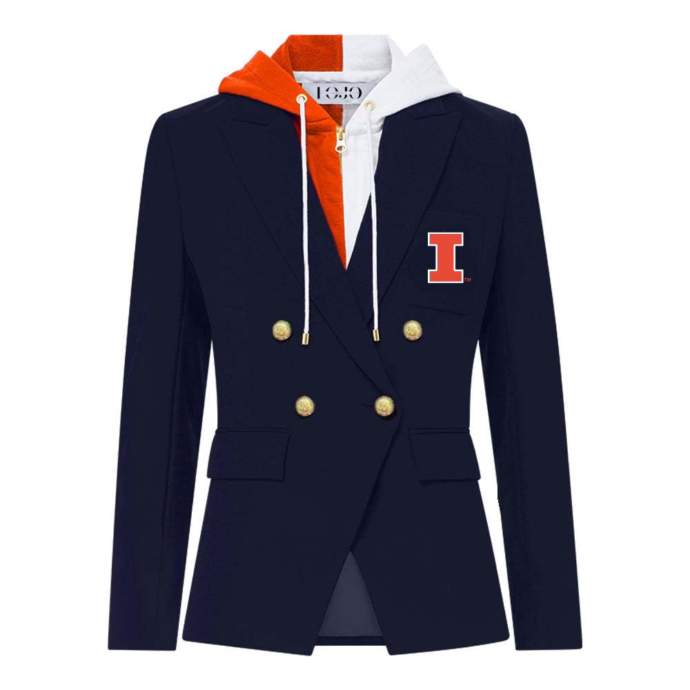 Illinois Fighting Illini Hooded Blazer Jacket | lojobands