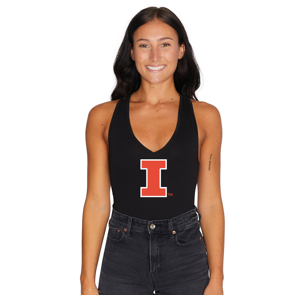 Illinois Fighting Illini Black Bodysuit | lojobands