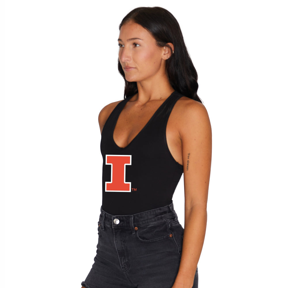 Illinois Fighting Illini Black Bodysuit | lojobands