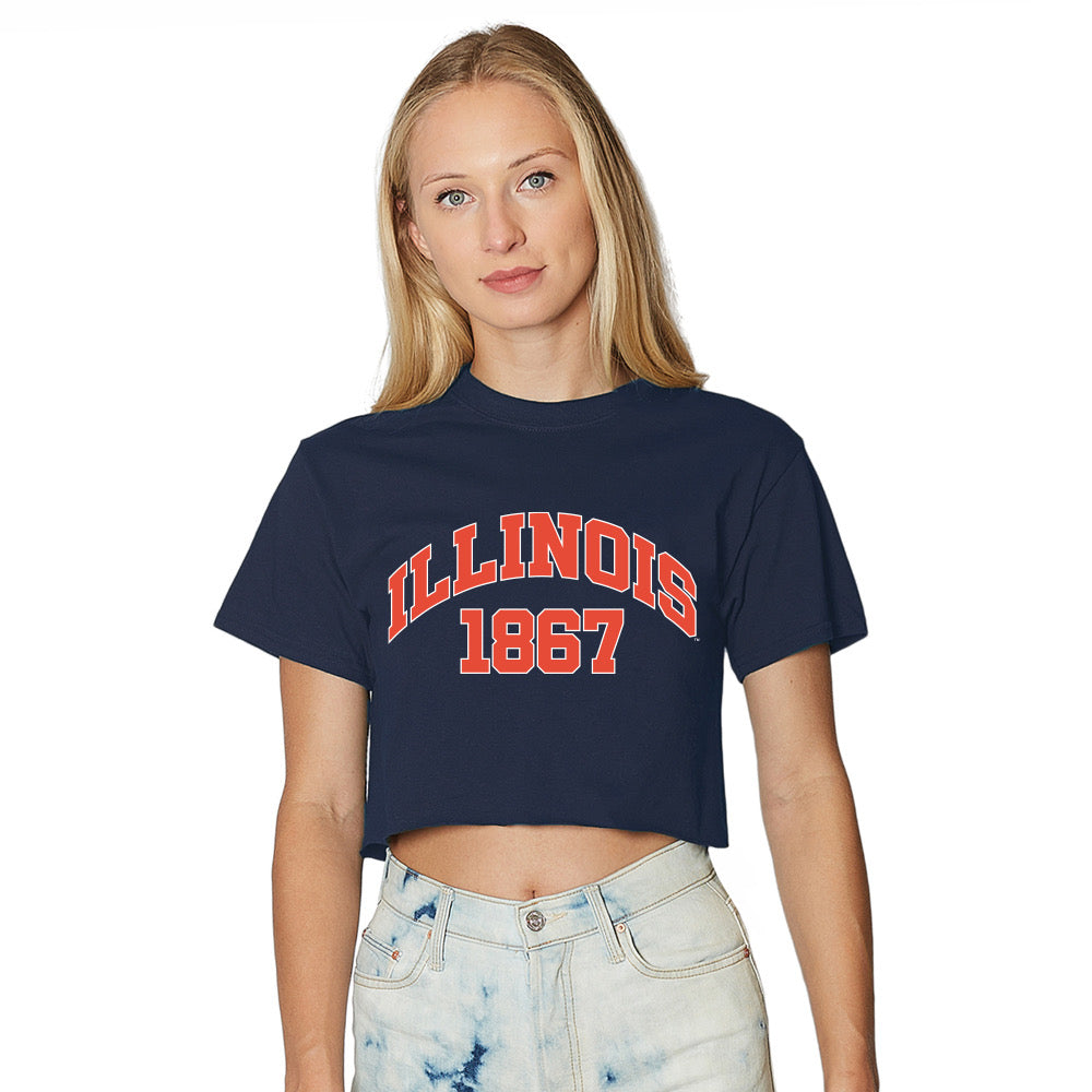 Illinois Fighting Illini 1867 Navy Tee | lojobands