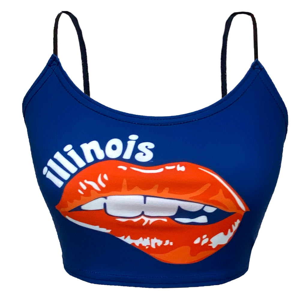 Illinois Fighting Illini Lips Spaghetti Tank | lojobands