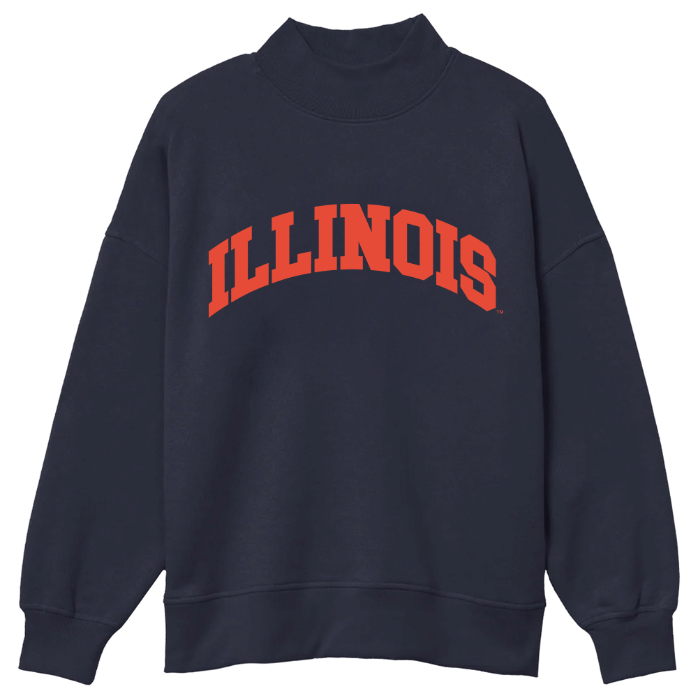 Illinois Fighting Illini Mock Neck Sweatshirt | lojobands