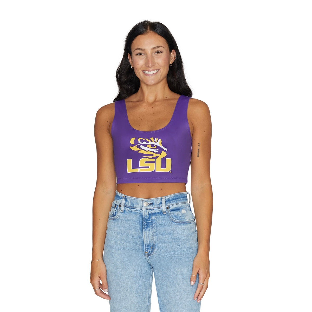 LSU Purple Crop Tank Top 3