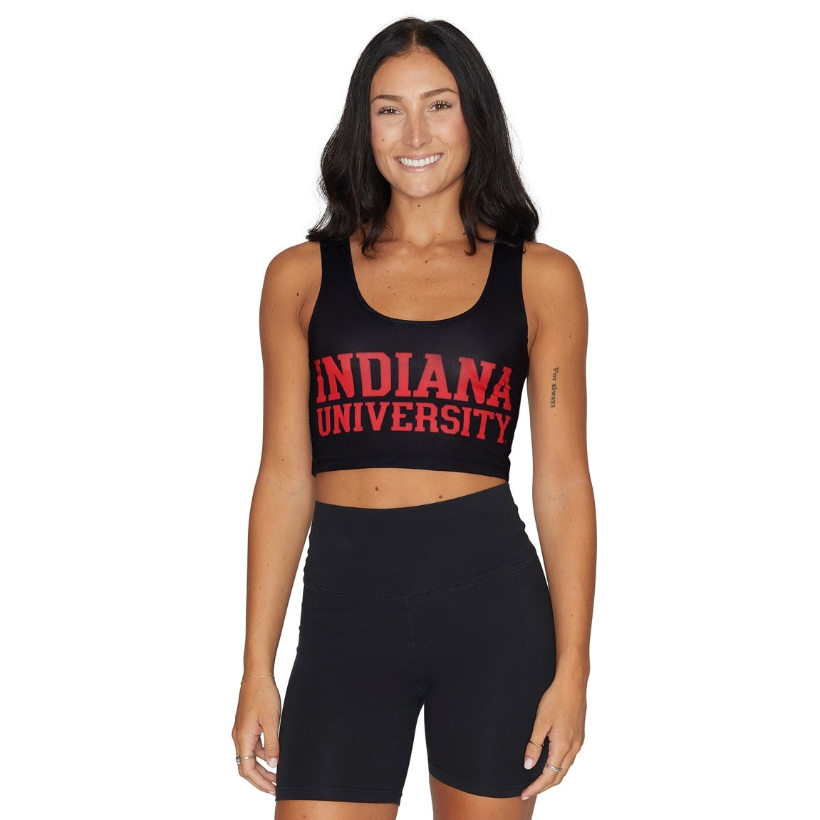 Indiana Hoosiers Black Crop Top | lojobands 3
