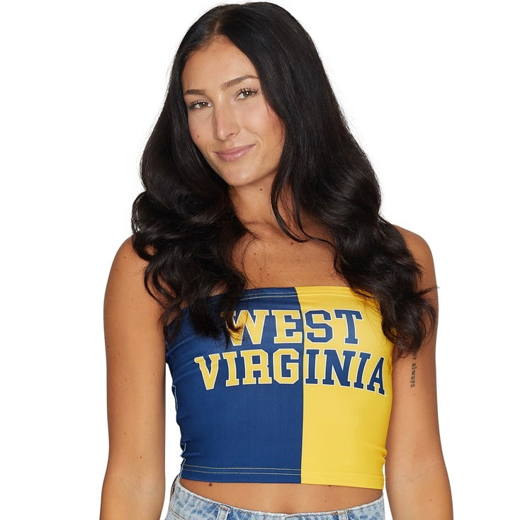 West Virginia Mountaineers Two Tone Tube Top | lojobands