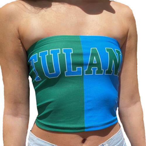 Tulane Two Tone Tube Top | lojobands 3