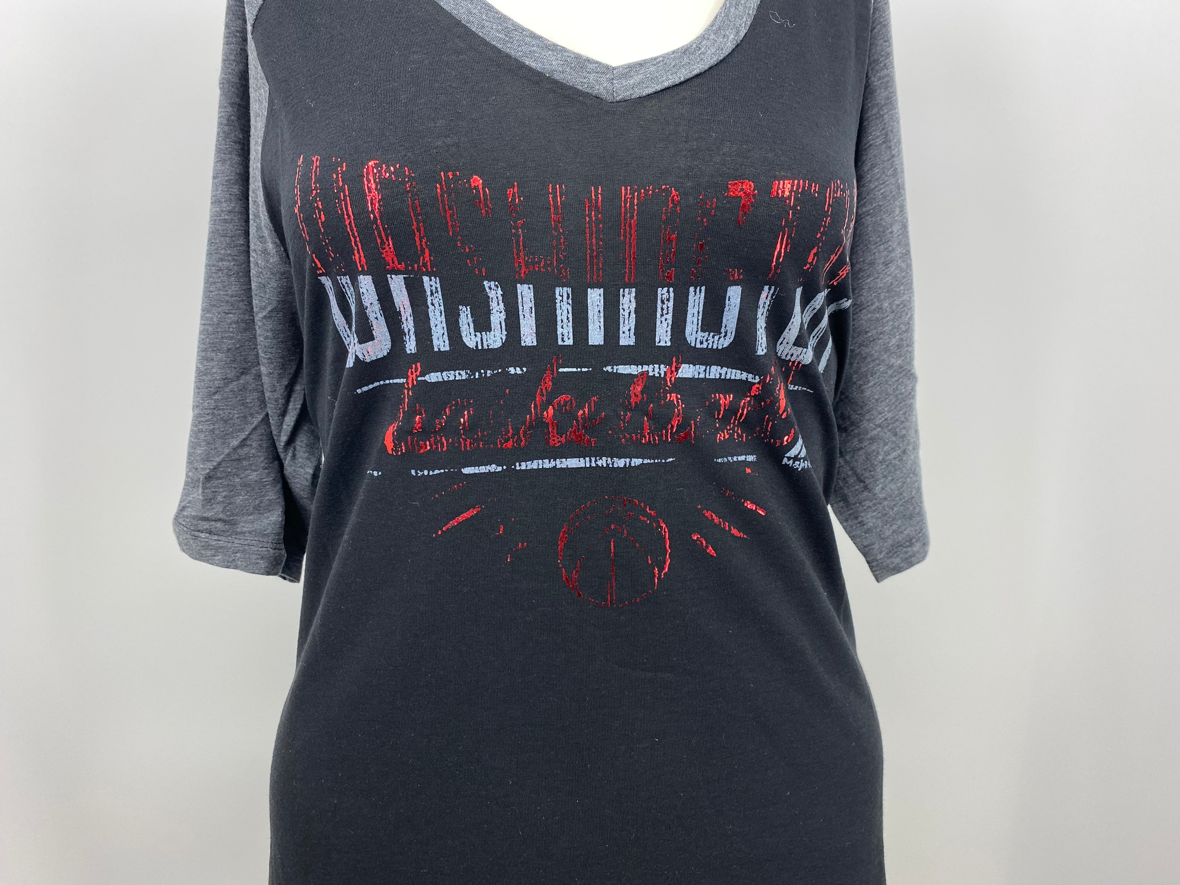 NBA Washington Wizards Womens On The Mark 1/2 Sleeve V-Neck Tee, XX-Large 3