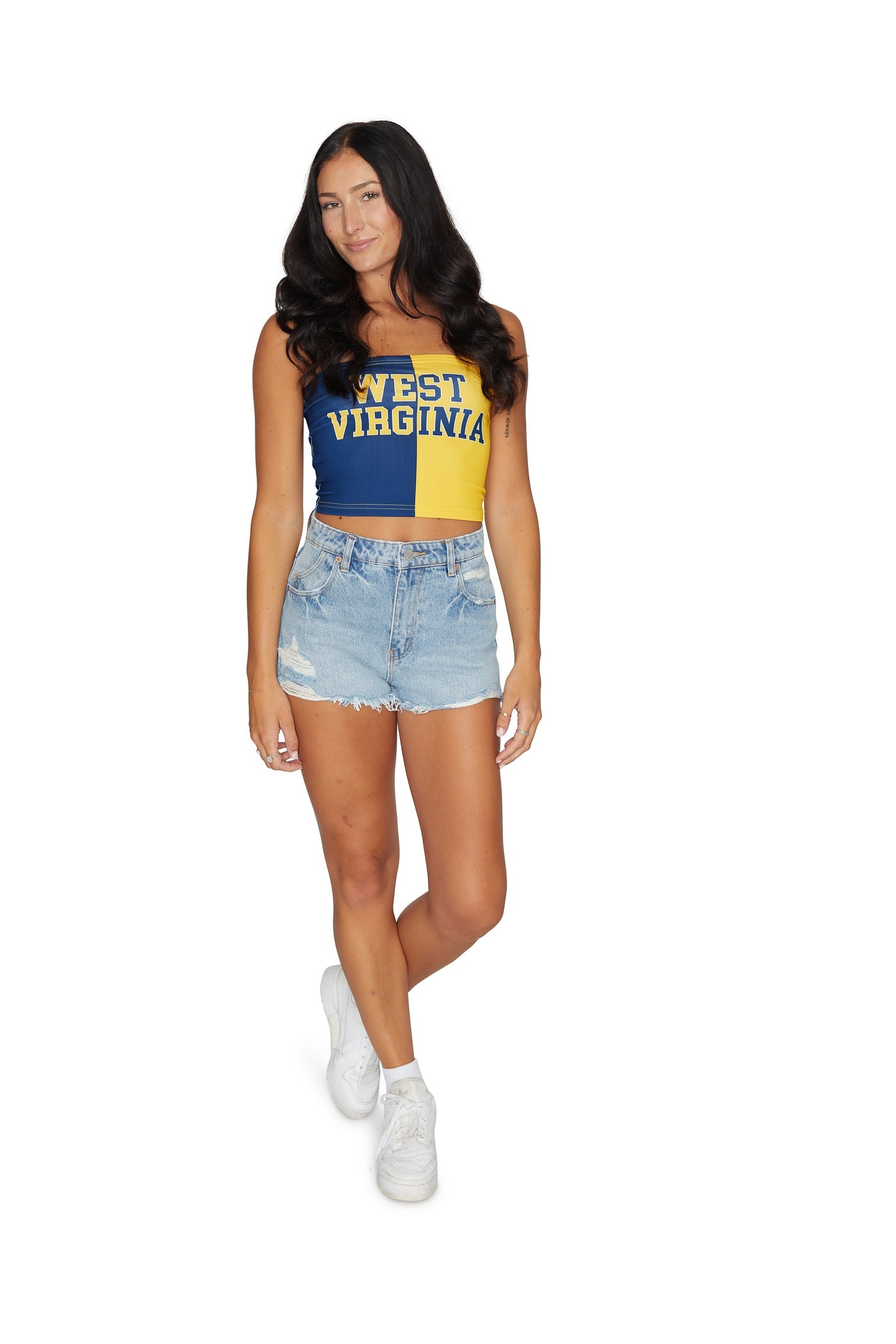 West Virginia Mountaineers Two Tone Tube Top | lojobands 7