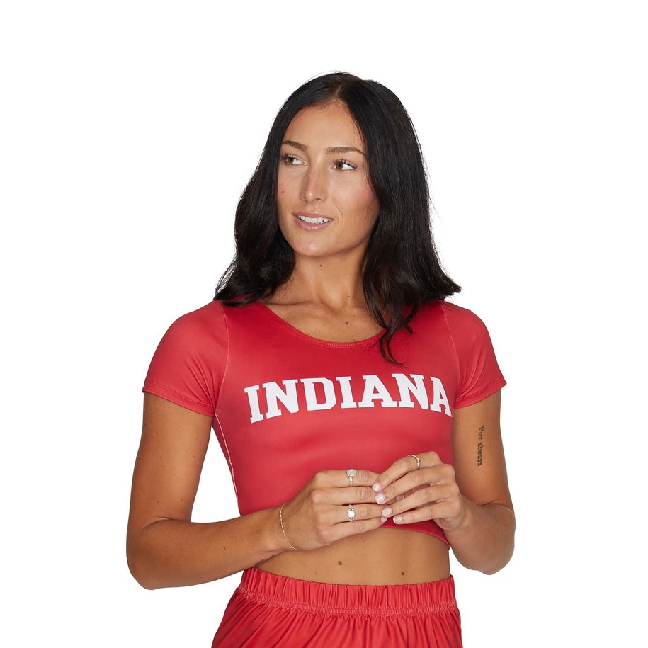 Indiana Hoosiers Crimson Babydoll Tee | lojobands
