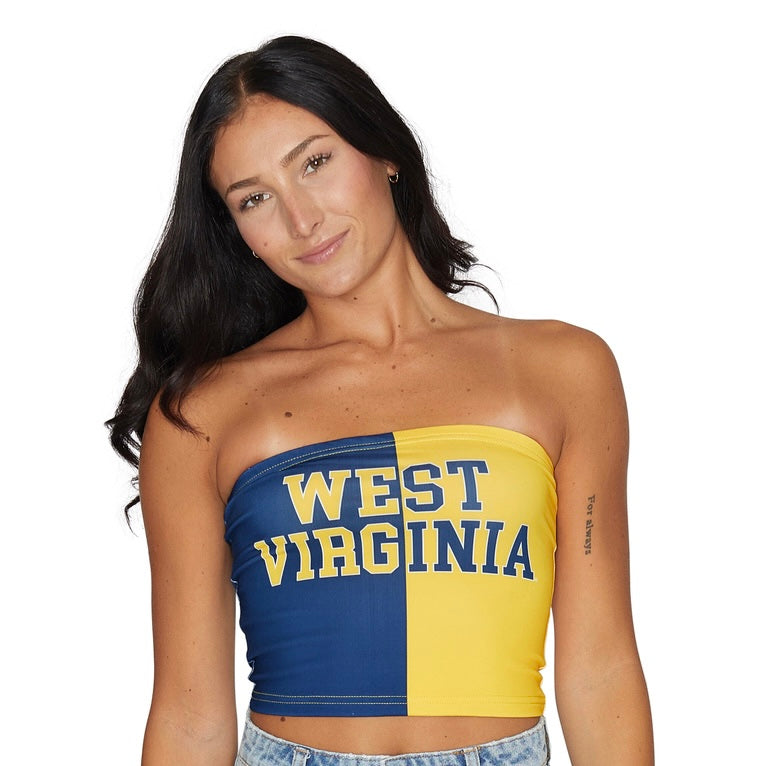 West Virginia Mountaineers Two Tone Tube Top | lojobands