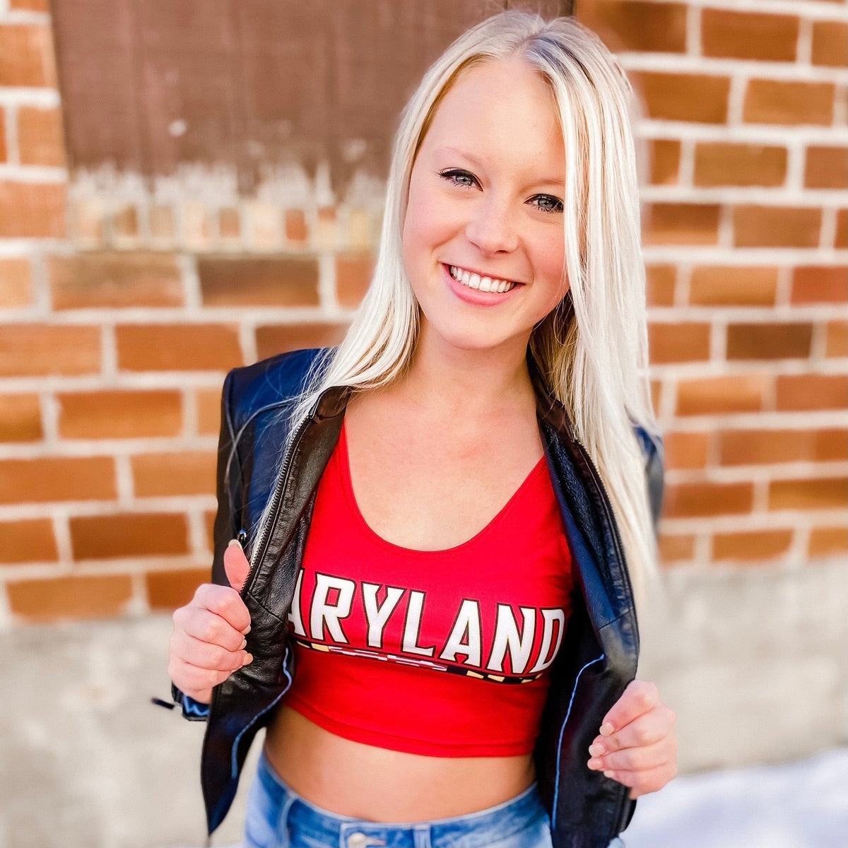 Maryland Terps Red Crop Tank Top | lojobands 15