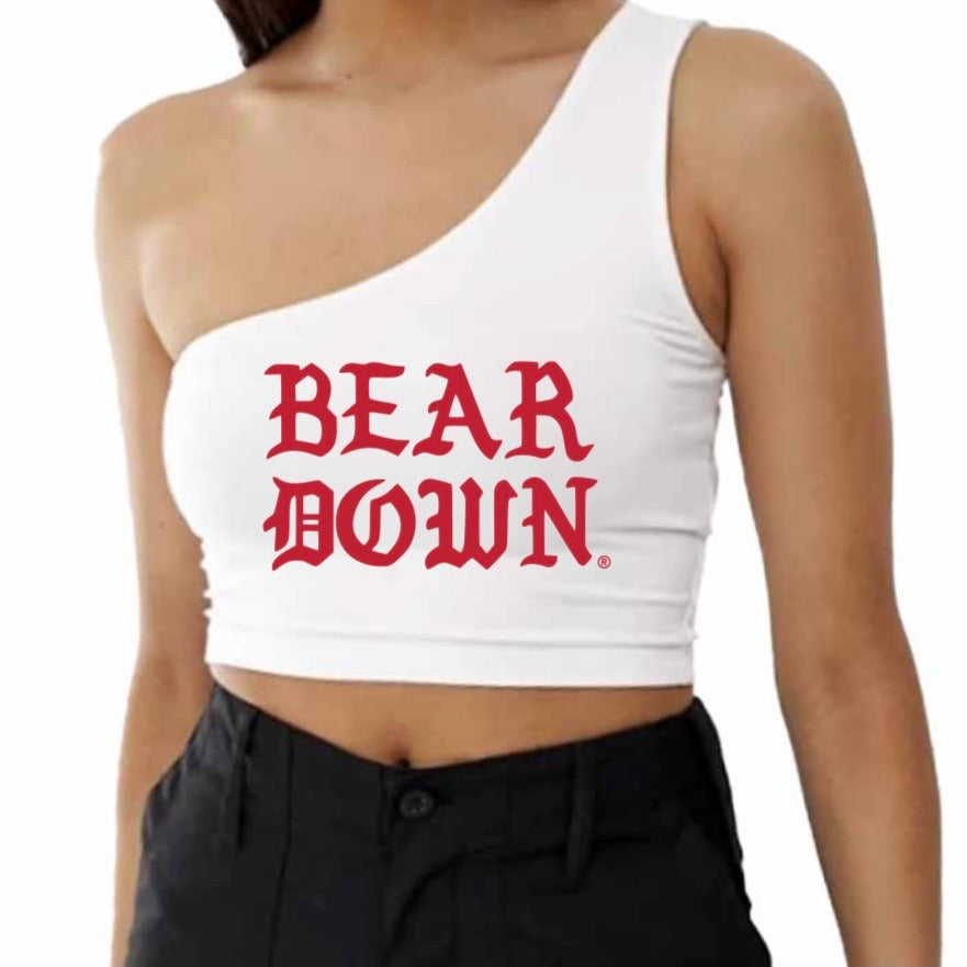University of Arizona Bear Down One Shoulder Top | lojobands 7