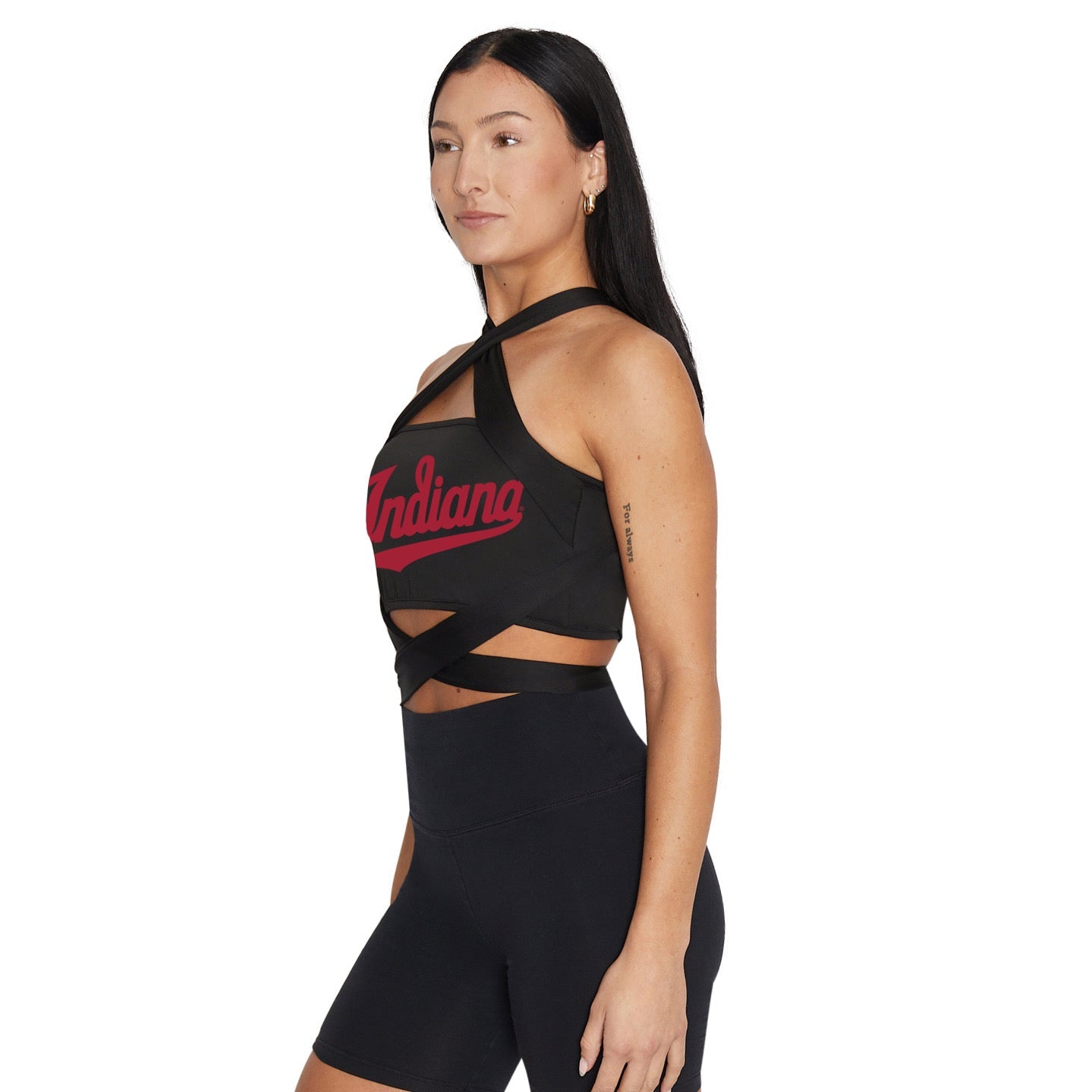 Indiana Hoosiers Black Multi Way Bandeau Top | lojobands